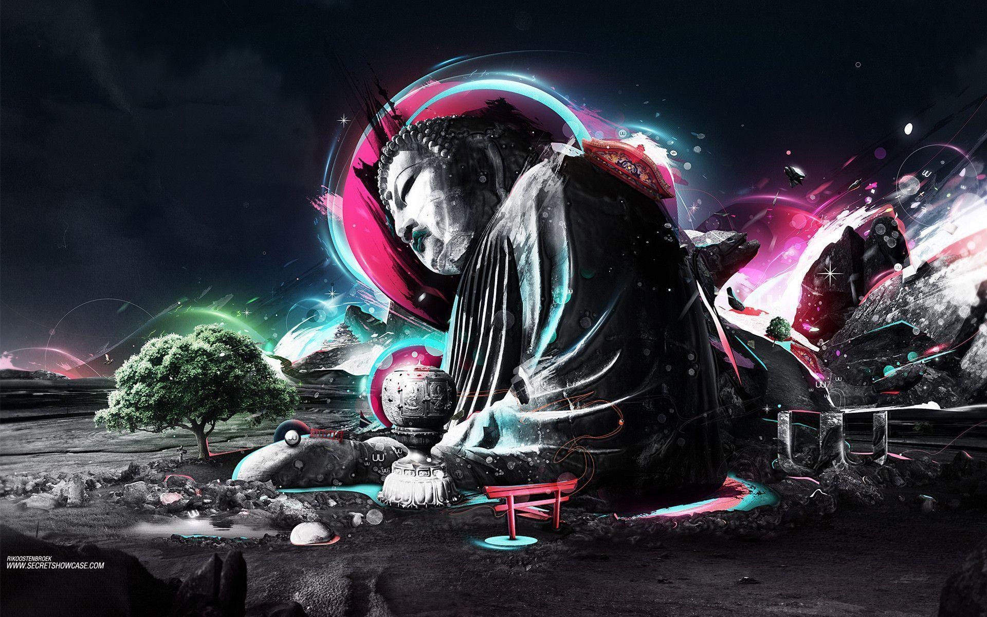 1920x1200 Wallpaper abstraction, a tree, buddha wallpaper style, Desktop