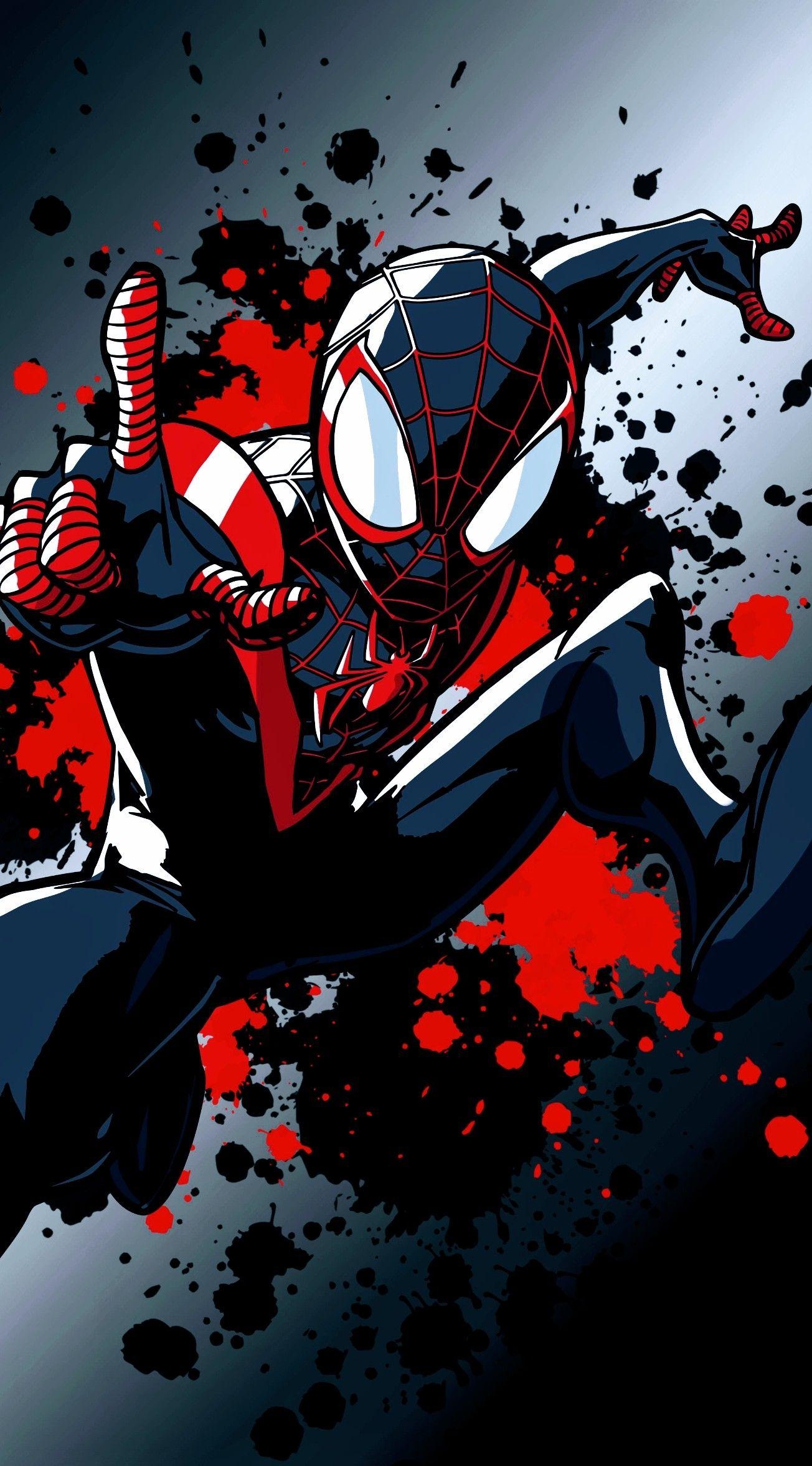 1310x2360 Miles Morales Spider Man, Into The Spider Verse, Phone