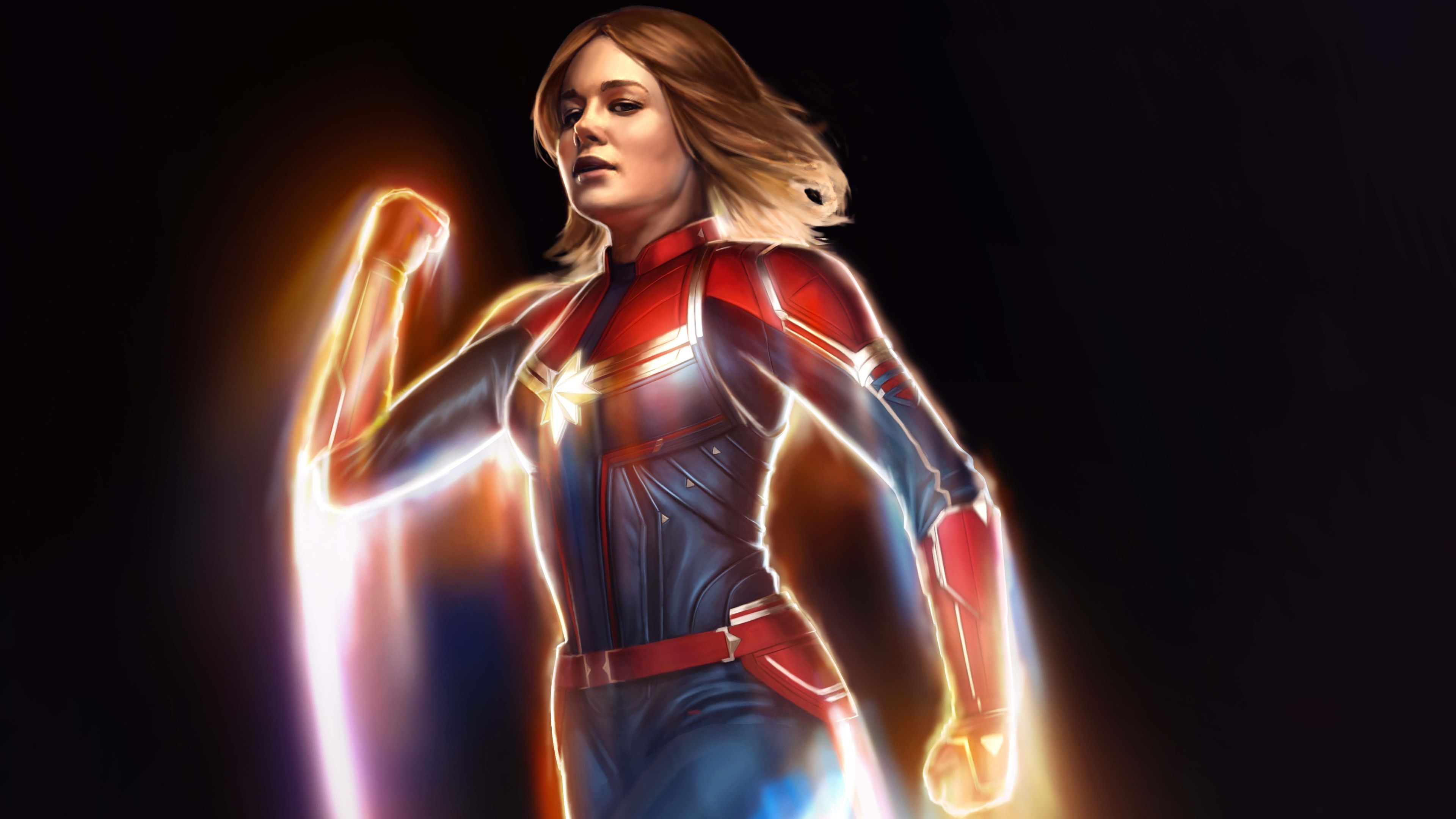 3840x2160 Wallpaper 4k Captain Marvel 4k New Artwork 4k Wallpaper, 5k, Desktop