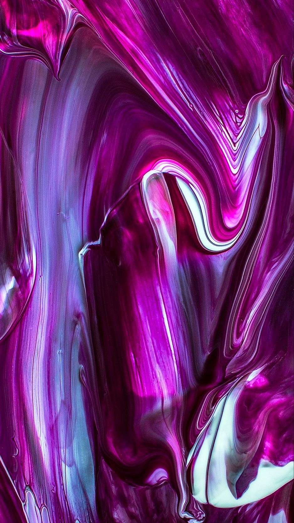 940x1670 Download wallpaper  paint, drips, lines, lilac, bright, Phone