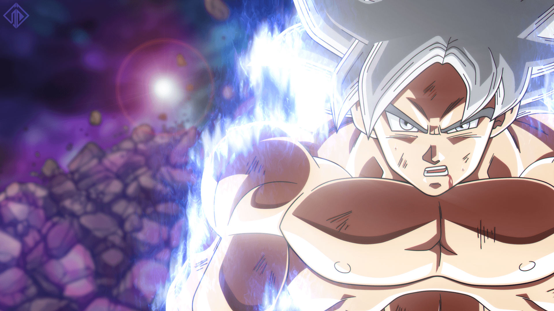 1920x1080 Goku Super Saiyan Silver Form Mastered UI Full HD Wallpaper, Desktop