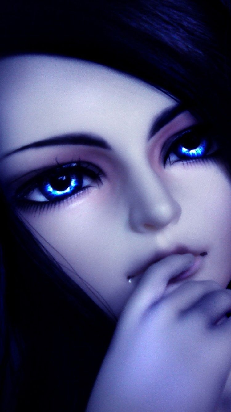 750x1340 Blue Eyes Girl, Doll  IPhone 8 7 6 6S Wallpaper, Phone
