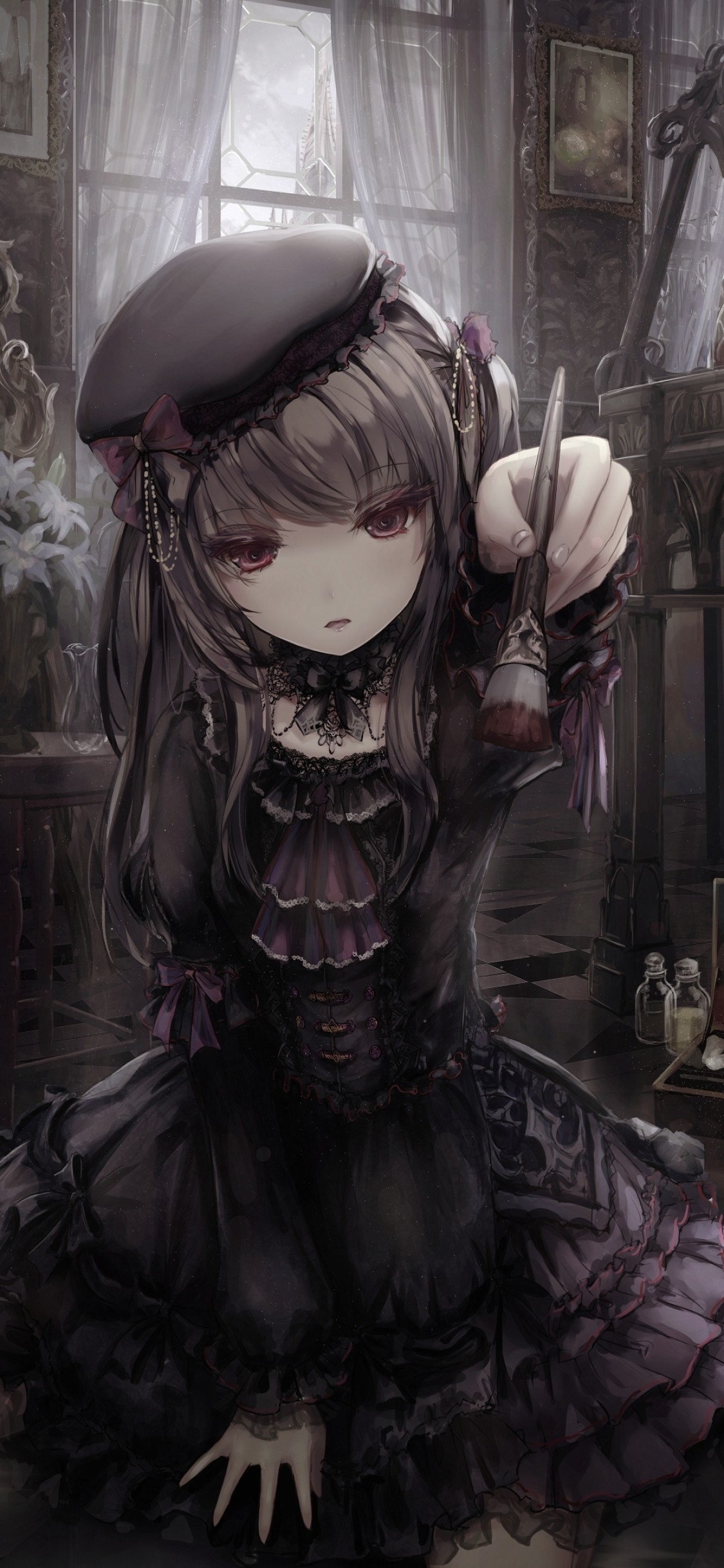 1130x2440 Gothic Girl iPhone Wallpaper, Phone