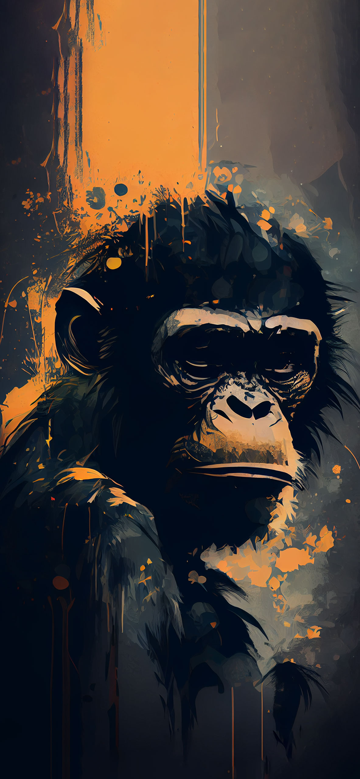 1190x2560 Monkey Dark Art Wallpaper Aesthetic Wallpaper iPhone, Phone