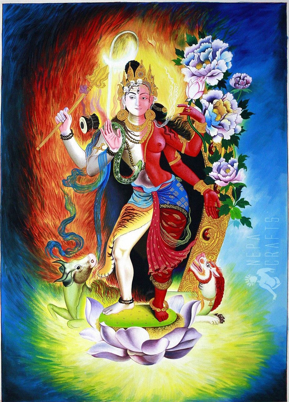 930x1290 Shiva Parvati paintings, Phone