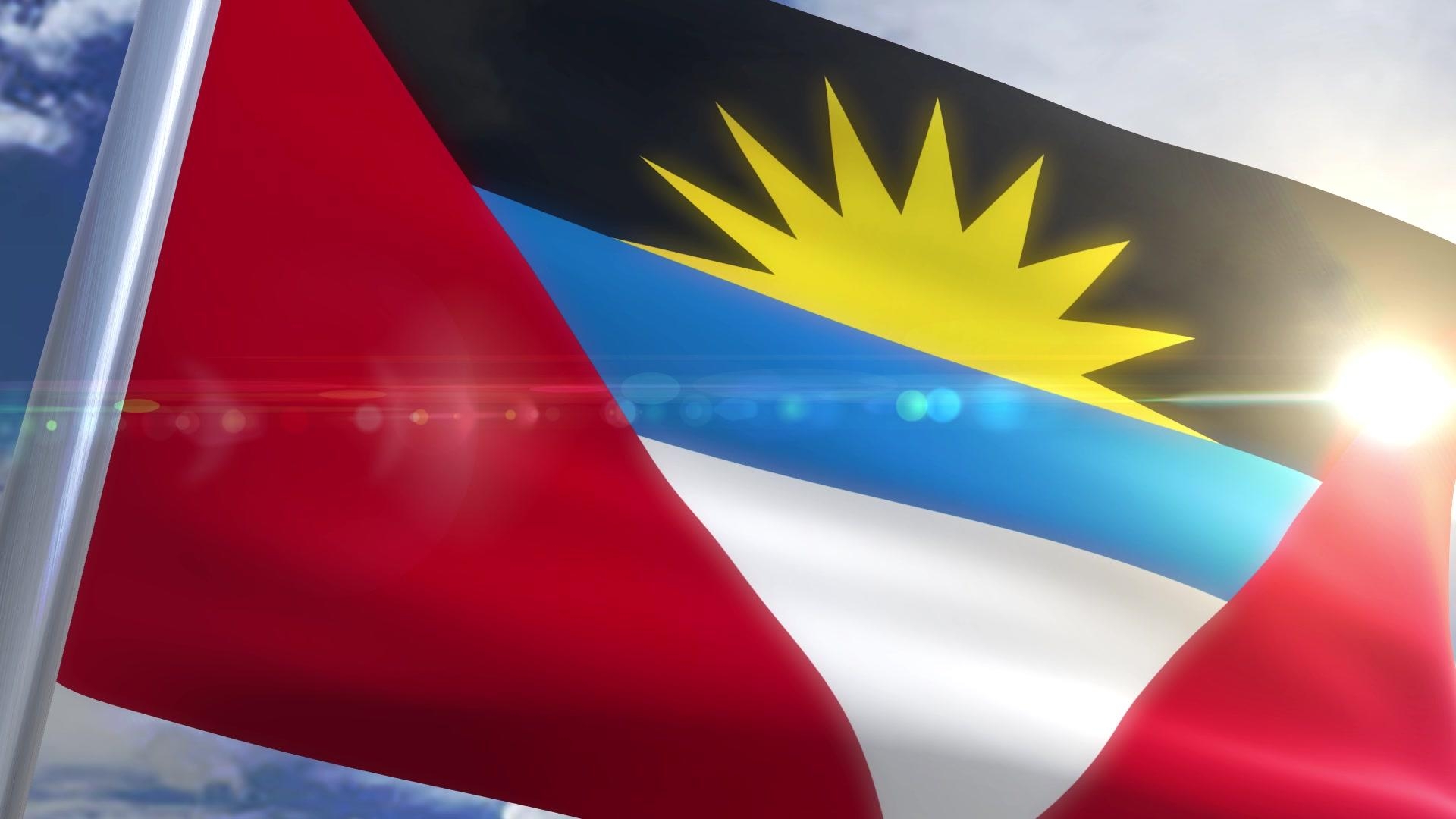 1920x1080 Waving flag of Antigua and Barbuda Animation HD Video Clips, Desktop