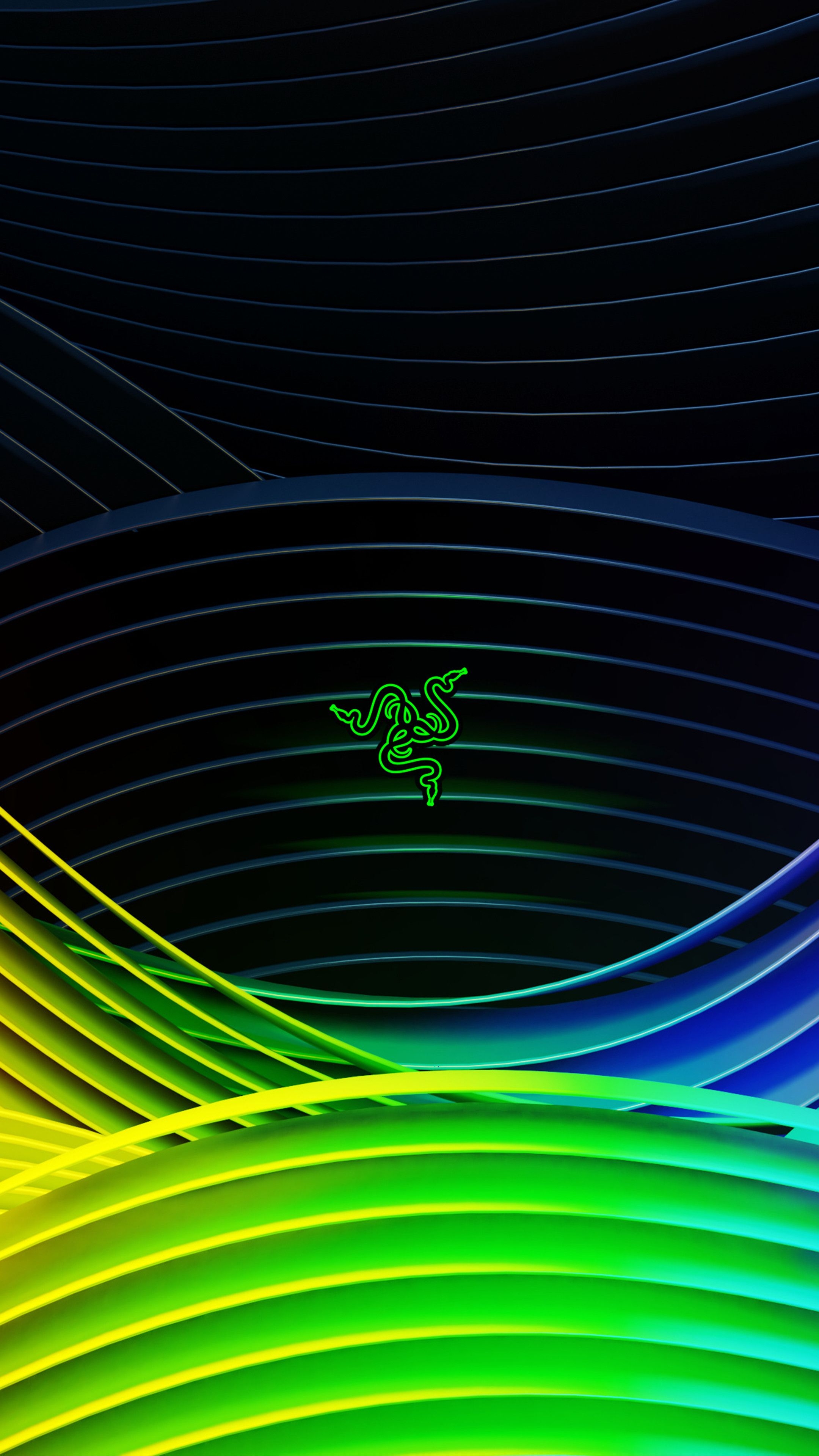 2160x3840 Razer Logo Colorful Wave 4K Wallpaper. Wallpaper, Phone wallpaper, Black phone wallpaper, Phone