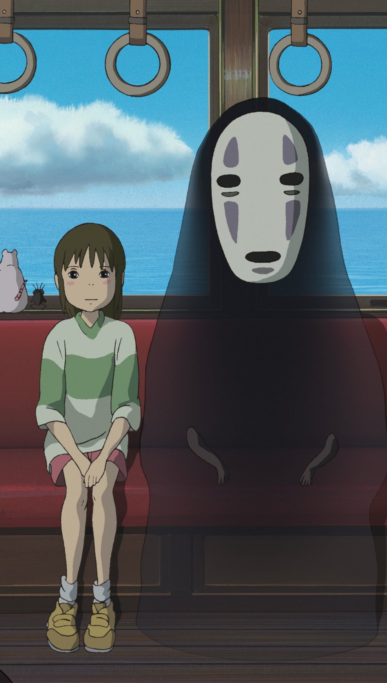 1230x2180 Kaonashi (No Face) From Spirited Away Movie Anime Wallpaper, Phone