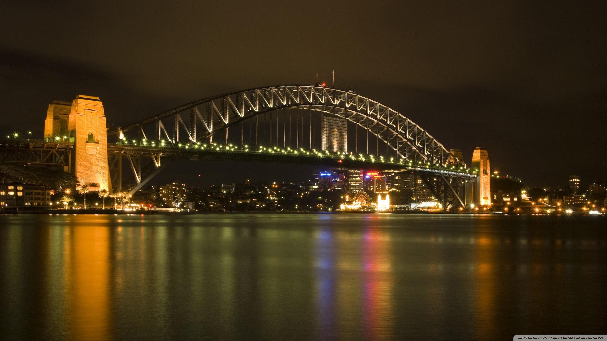 2560x1440 Sydney Harbour Bridge At Night ❤ 4K HD Desktop Wallpaper for 4K, Desktop