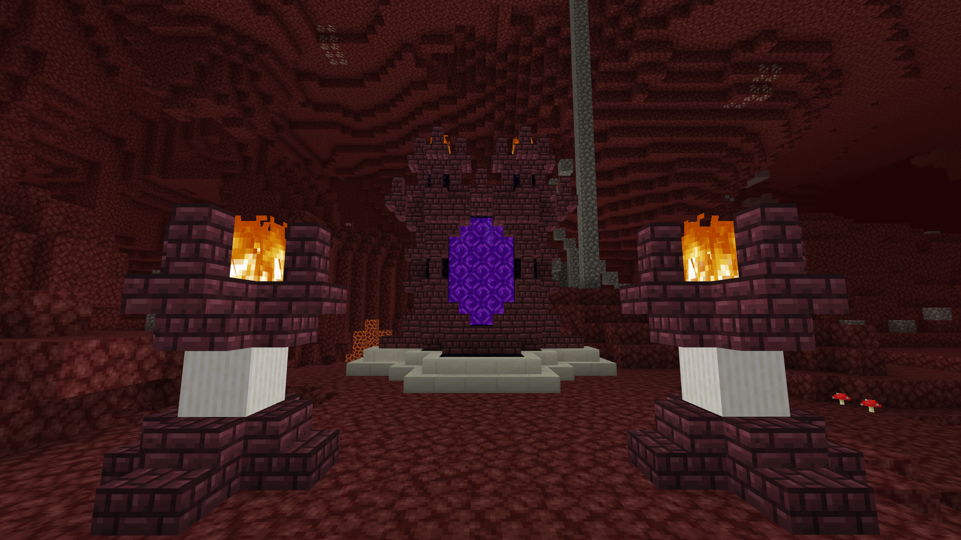 1920x1080 I tried decorating my nether portal sorry for the cobblestone, Desktop