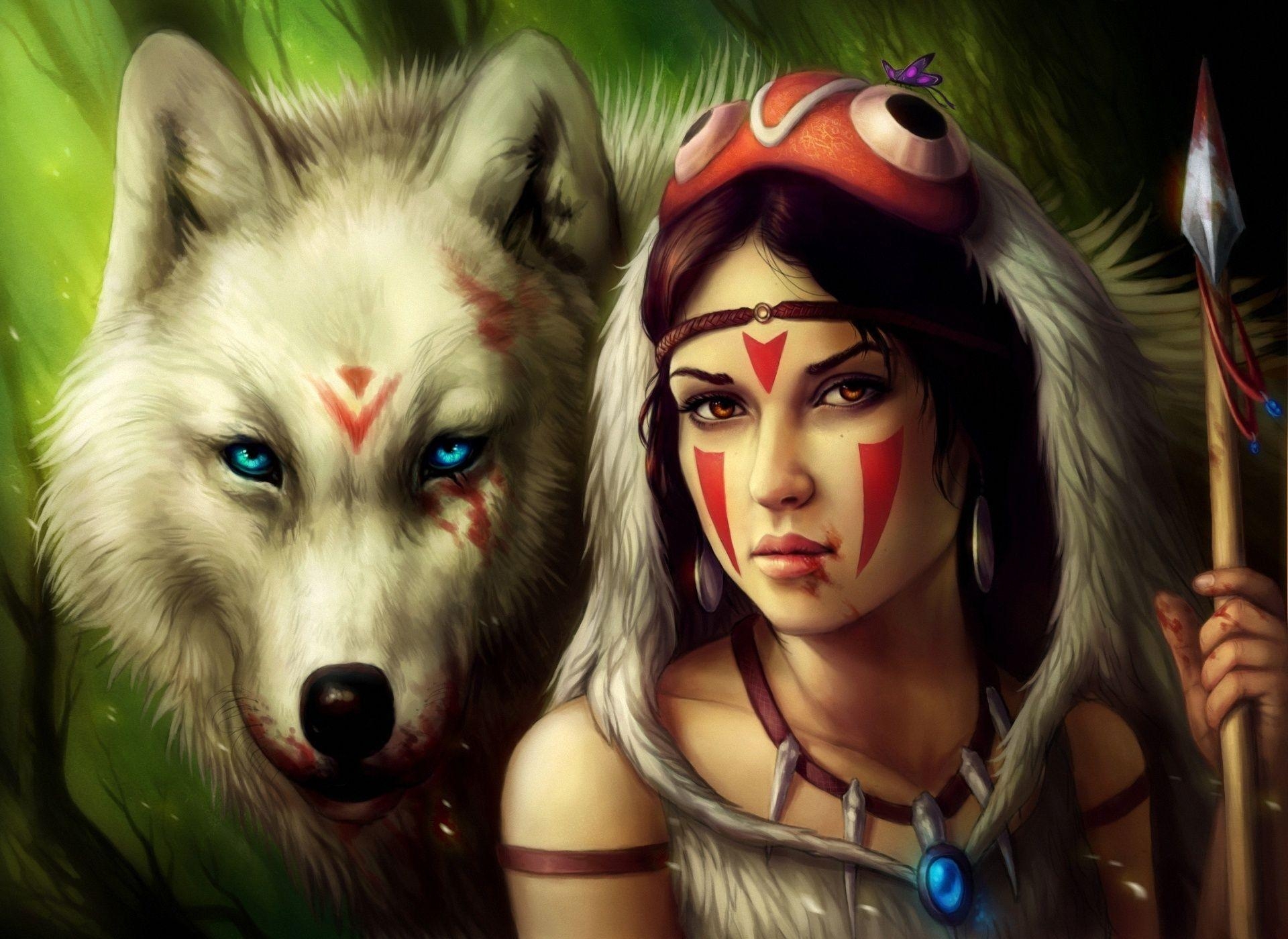 1920x1400 Wolf Girl Wallpaper Free Wolf Girl Background, Desktop