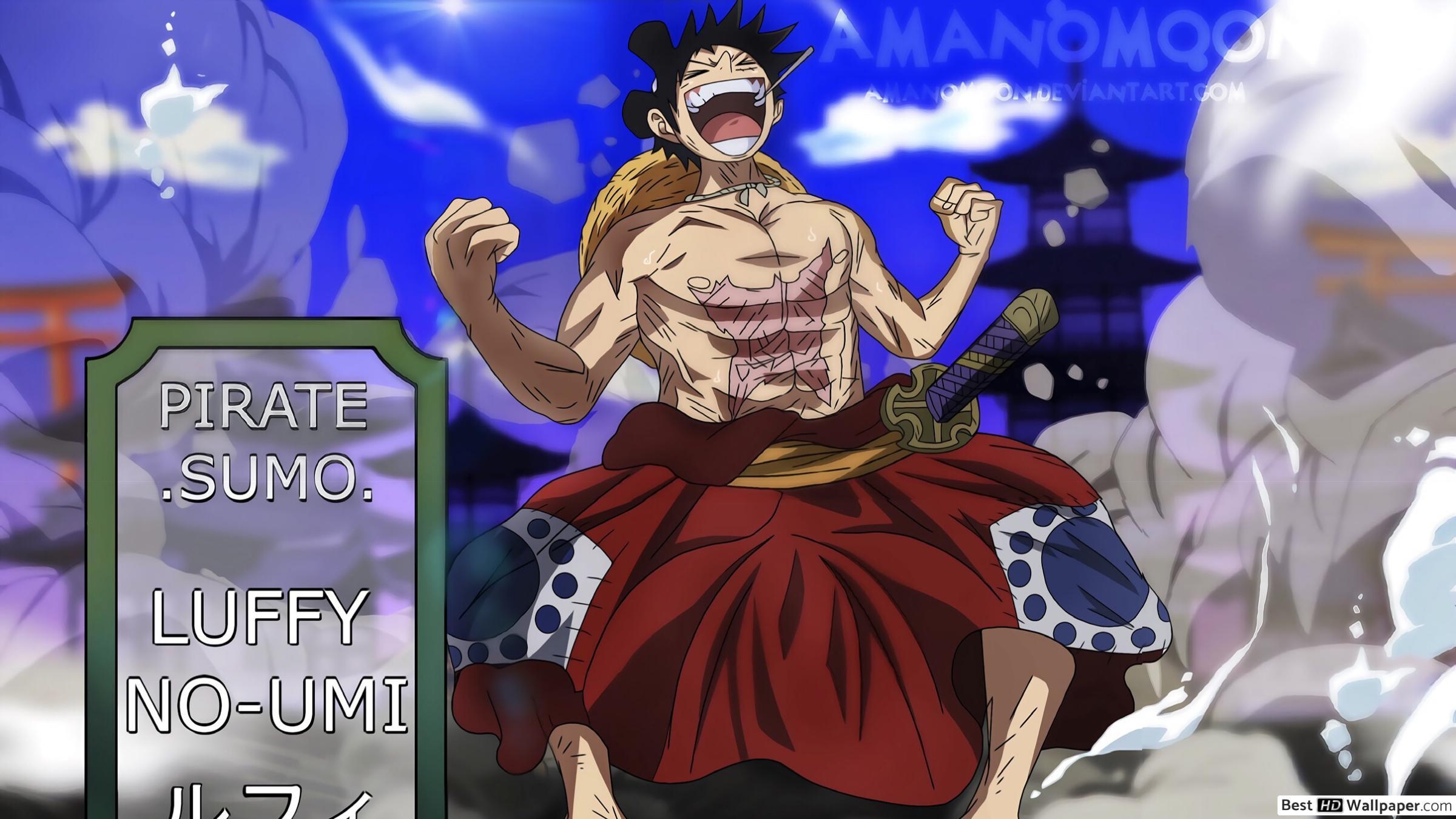 2400x1350 One Piece D. Luffy Wano Kuni Arc HD wallpaper download, Desktop