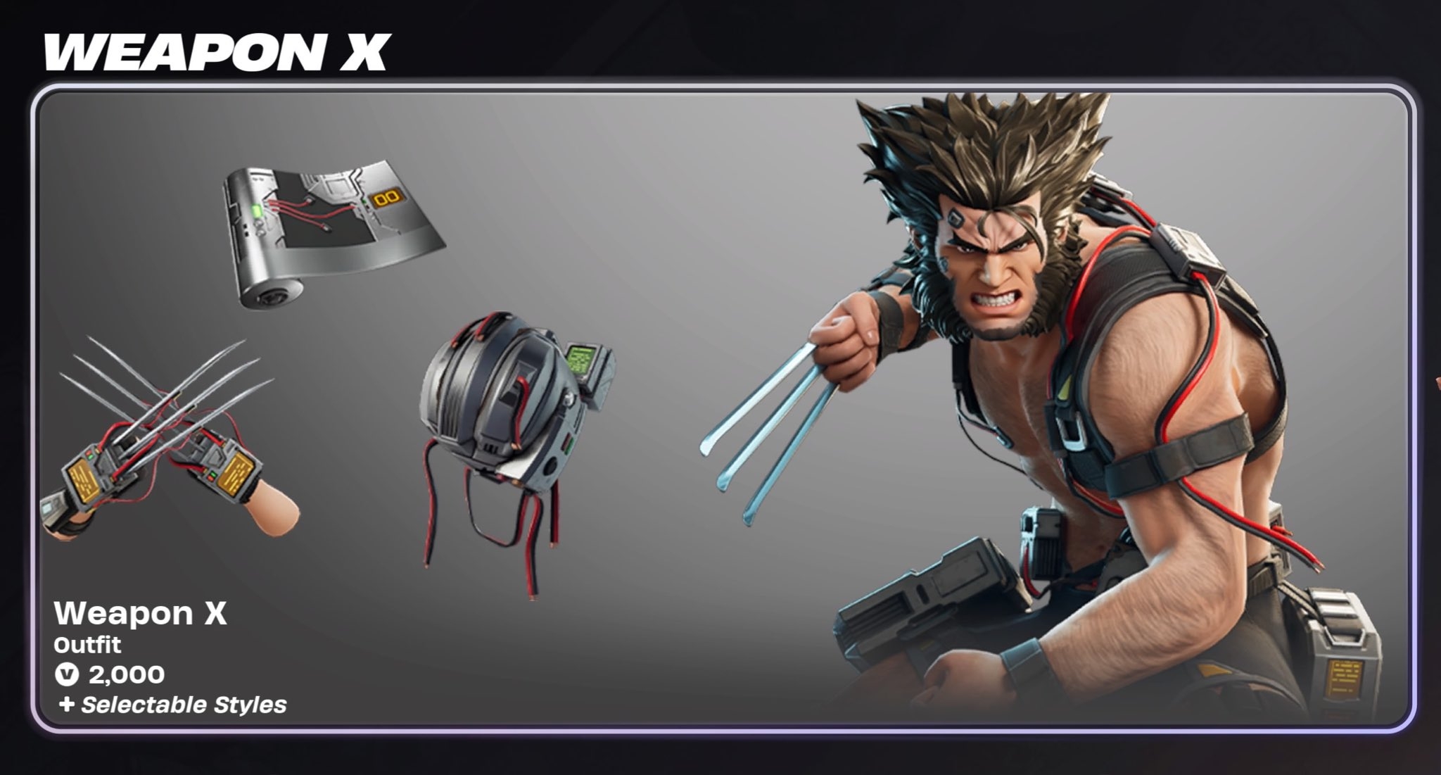 2050x1110 Weapon X Fortnite wallpaper, Desktop