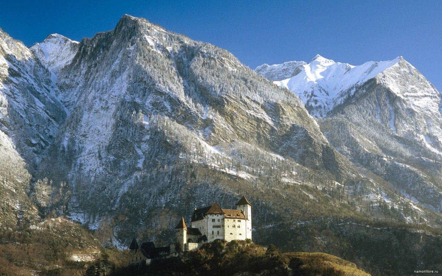 1440x900 Liechtenstein, Baltsers, the Castle Gutenberg, castles, cities, Desktop