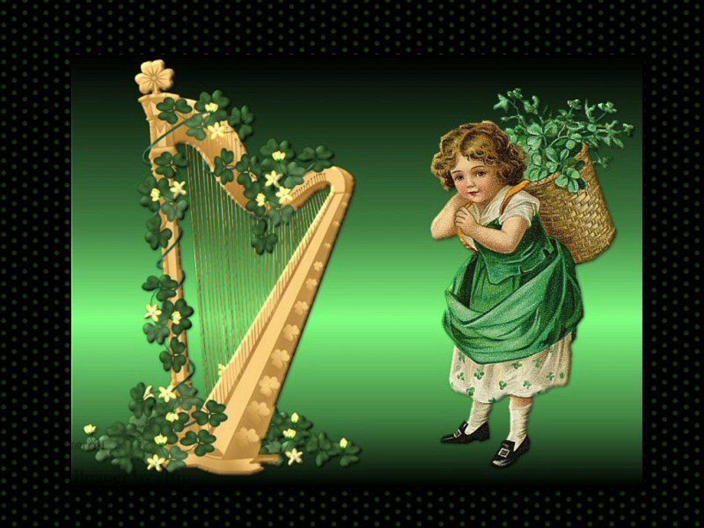 1030x770 Irish Wallpaper and Background. HARP WITH IRISH GIRL Wallpaper, Desktop