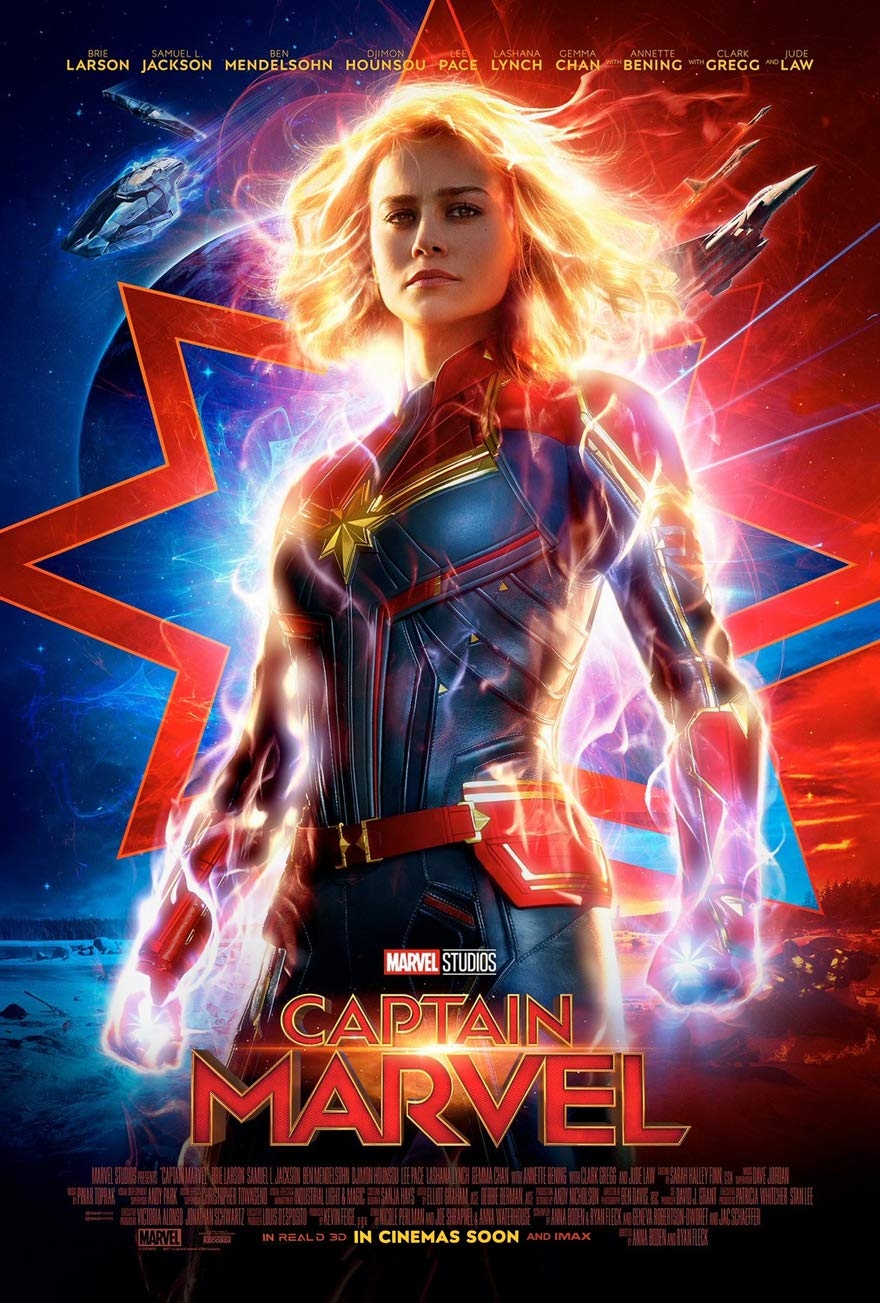 880x1310 Movie Poster CAPTAIN MARVEL 2 Sided ORIGINAL INTL FINAL 27x40 BRIE LARSON: Posters & Prints, Phone