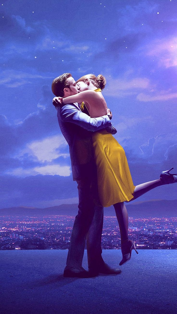 740x1310 Lalaland Film Movie Purple Blue Poster Illustration Art Jazz #iPhone #plus #wallpaper. Filmes, Cinema filme, La la land filme, Phone