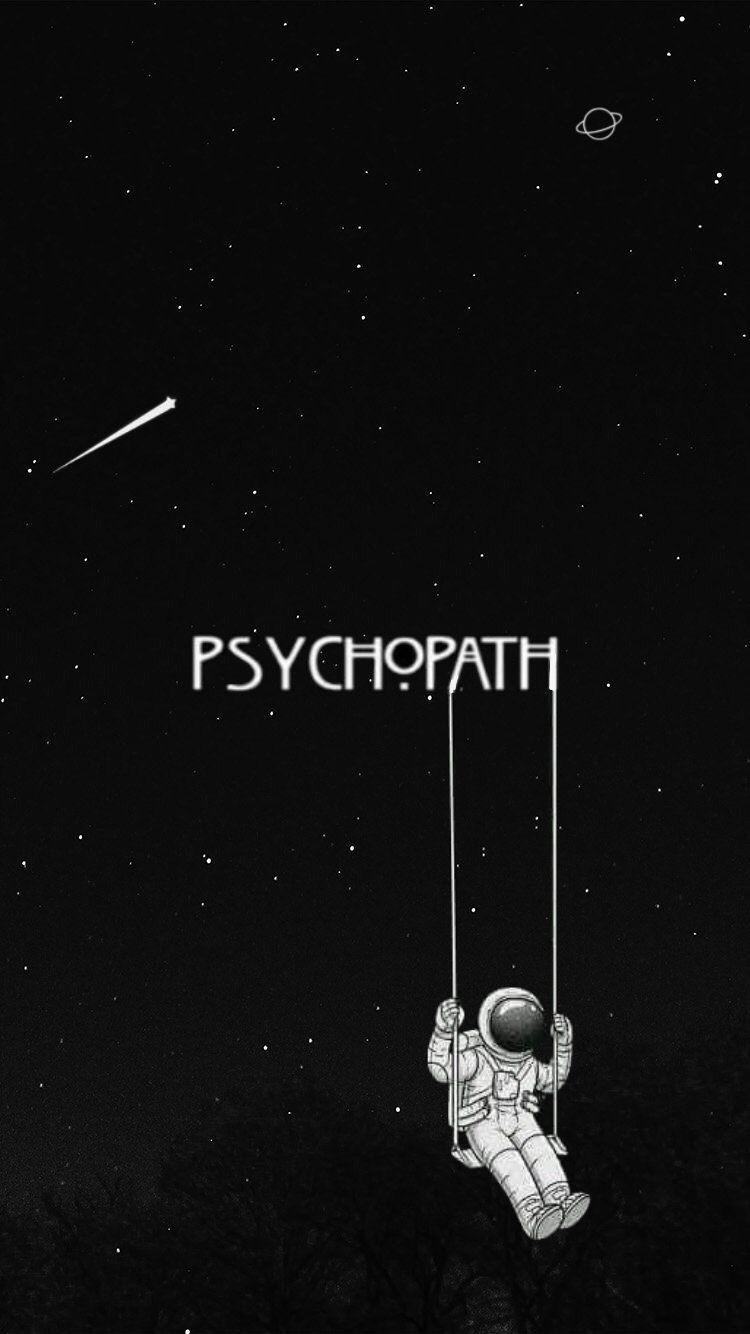 750x1340 Black psychopath space wallpaper. Black aesthetic wallpaper, Phone