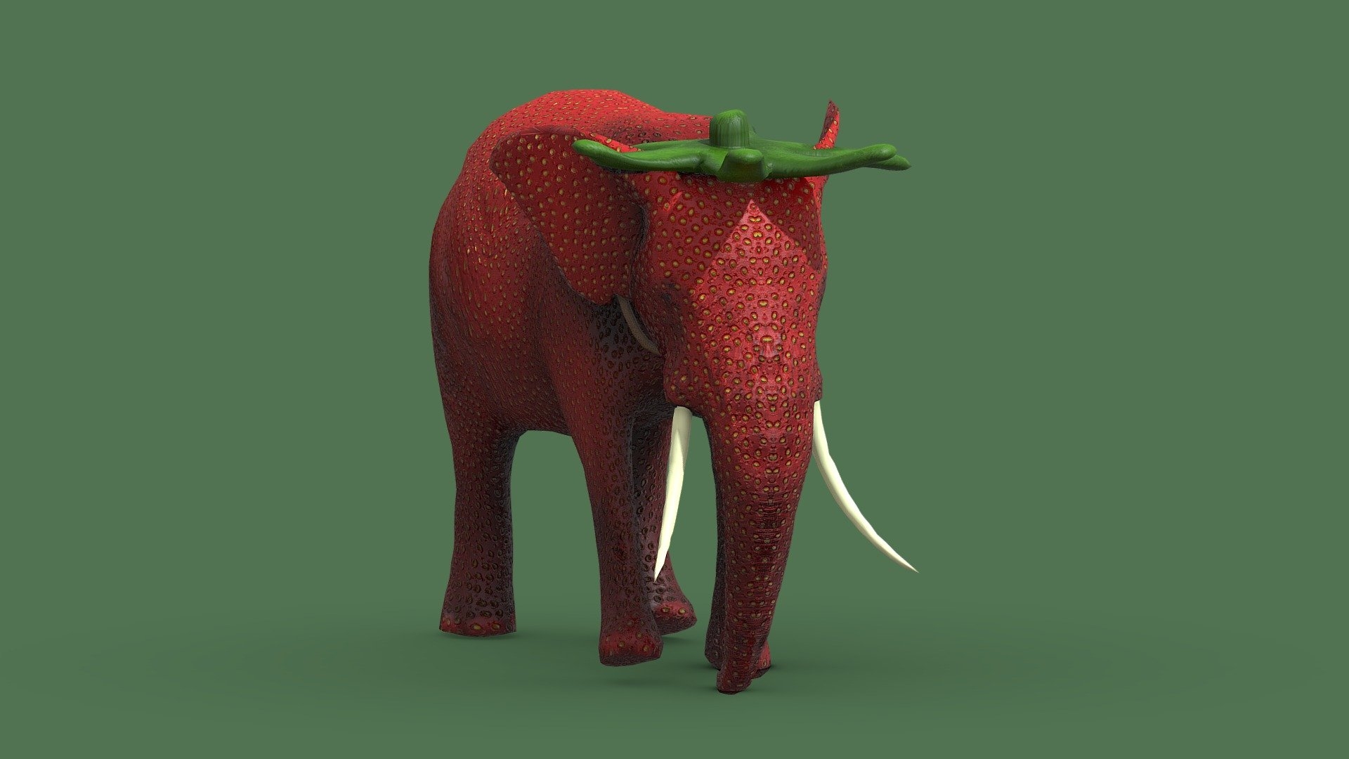 1920x1080 The Strawberry Elephant Free 3D model by Mora [b66f23b], Desktop