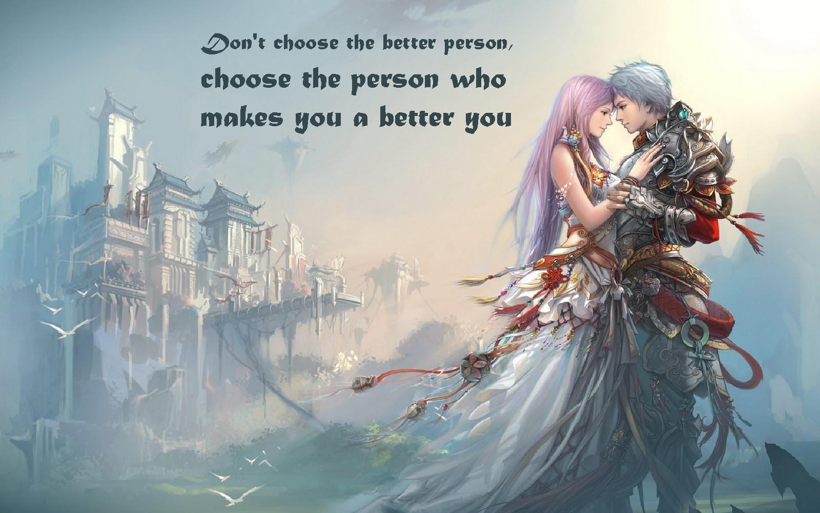 1600x1000 Cute Anime Couple Heart Shaped Embrace Love, Desktop