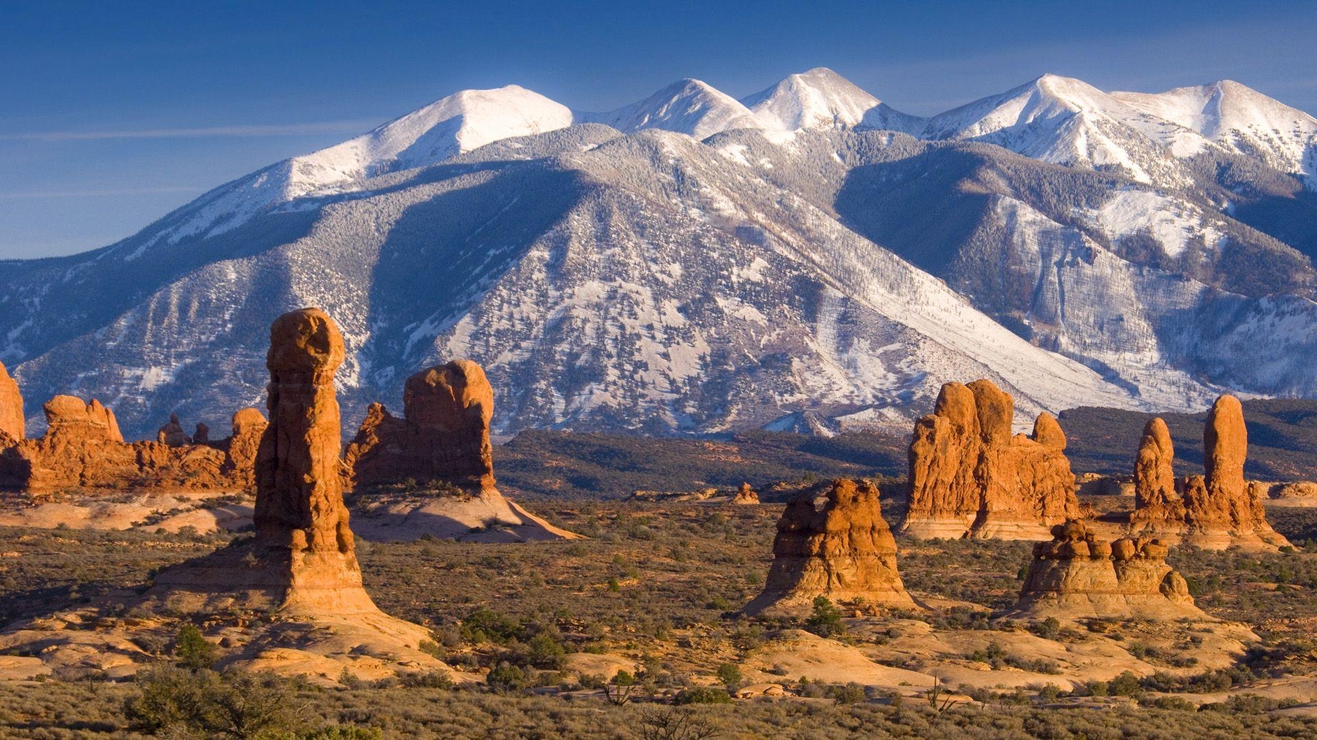 1920x1080 La Sal Mountains, Arches National Park, Utah widescreen wallpaper, Desktop