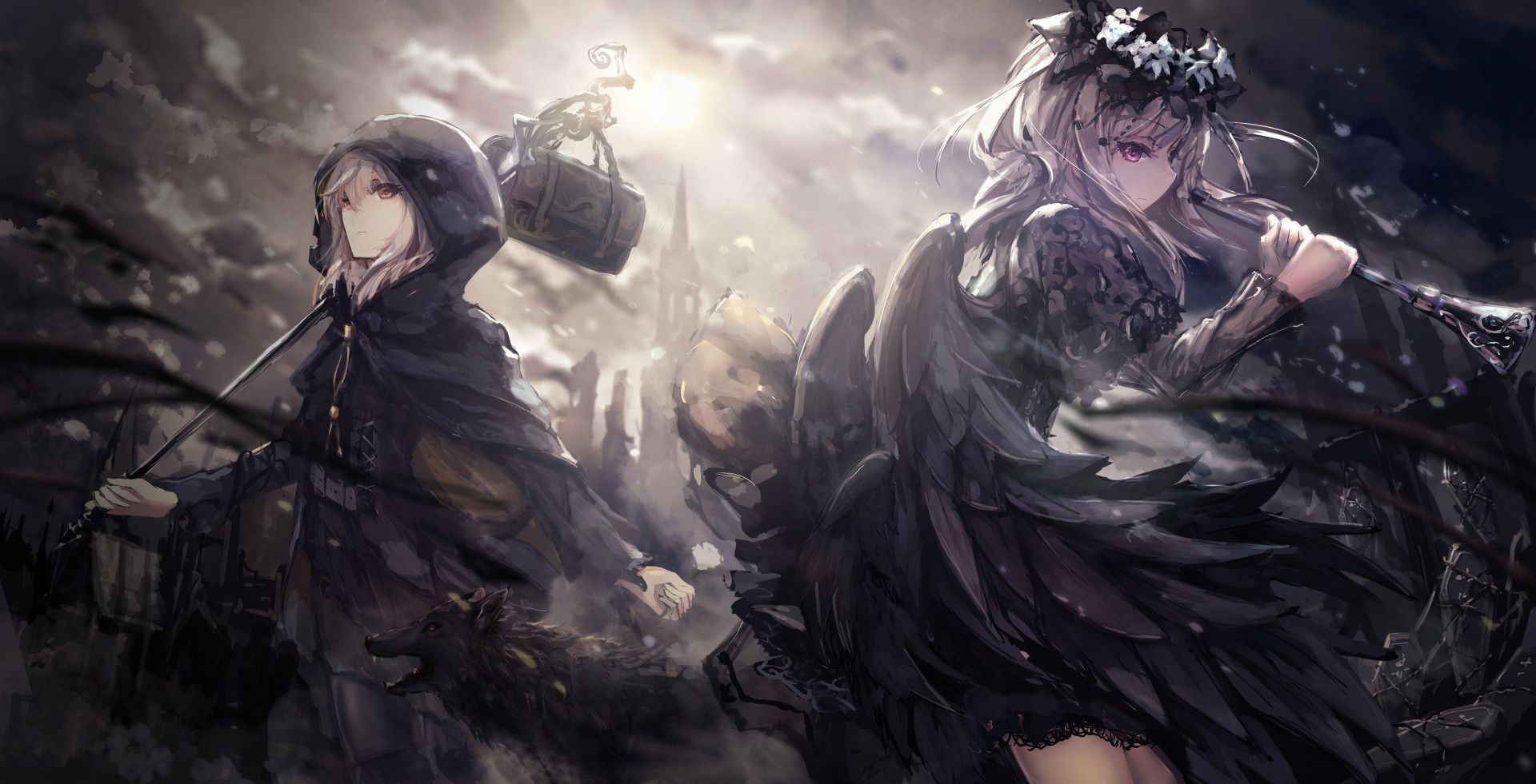 1920x990 Desktop Wallpaper Dark, Anime Girls, Original, HD Image, Picture, Background, E95e2c, Desktop