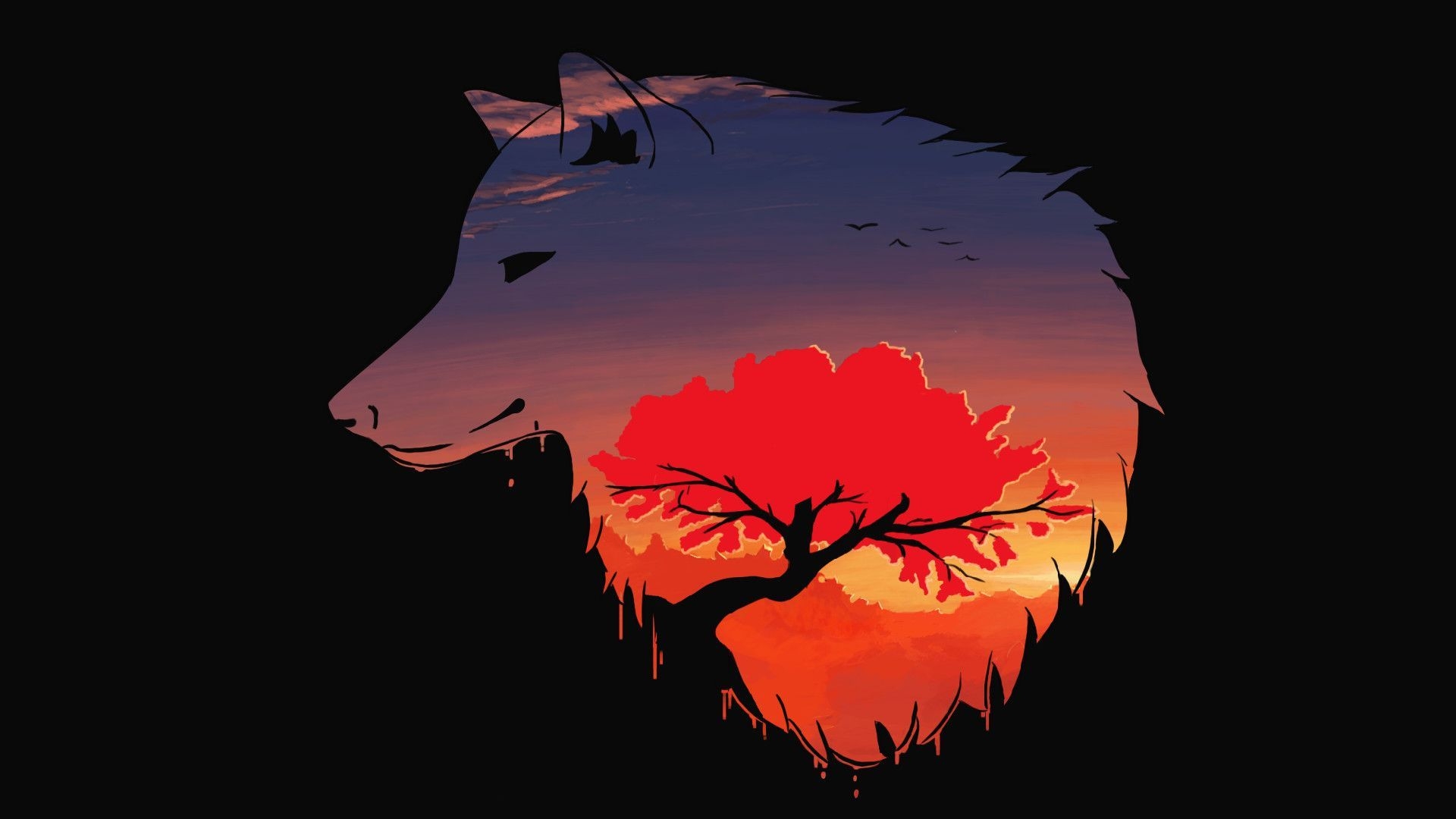 1920x1080 Minimalist Wolf Wallpaper Free Minimalist Wolf Background, Desktop