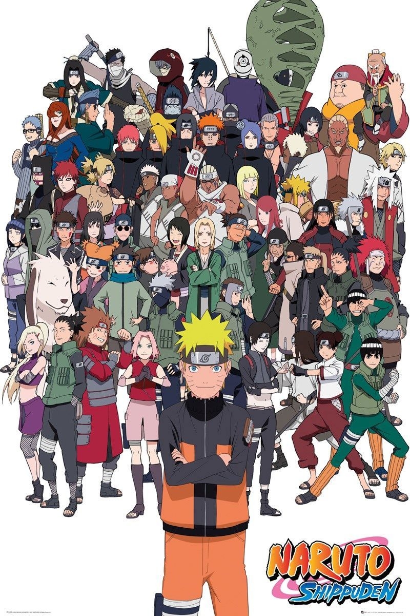 800x1200 Naruto Shippuden Group Maxi Poster. Naruto shippuden characters, Wallpaper naruto shippuden, Naruto shippuden anime, Phone