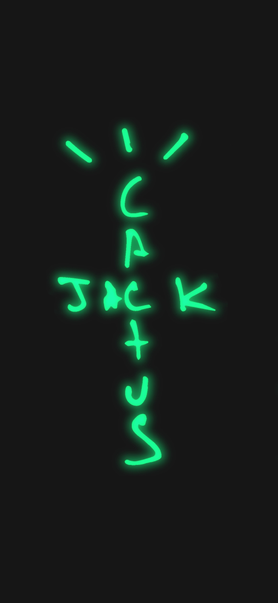 1130x2440 Cactus Jack Neon Logo Wallpaper, Phone