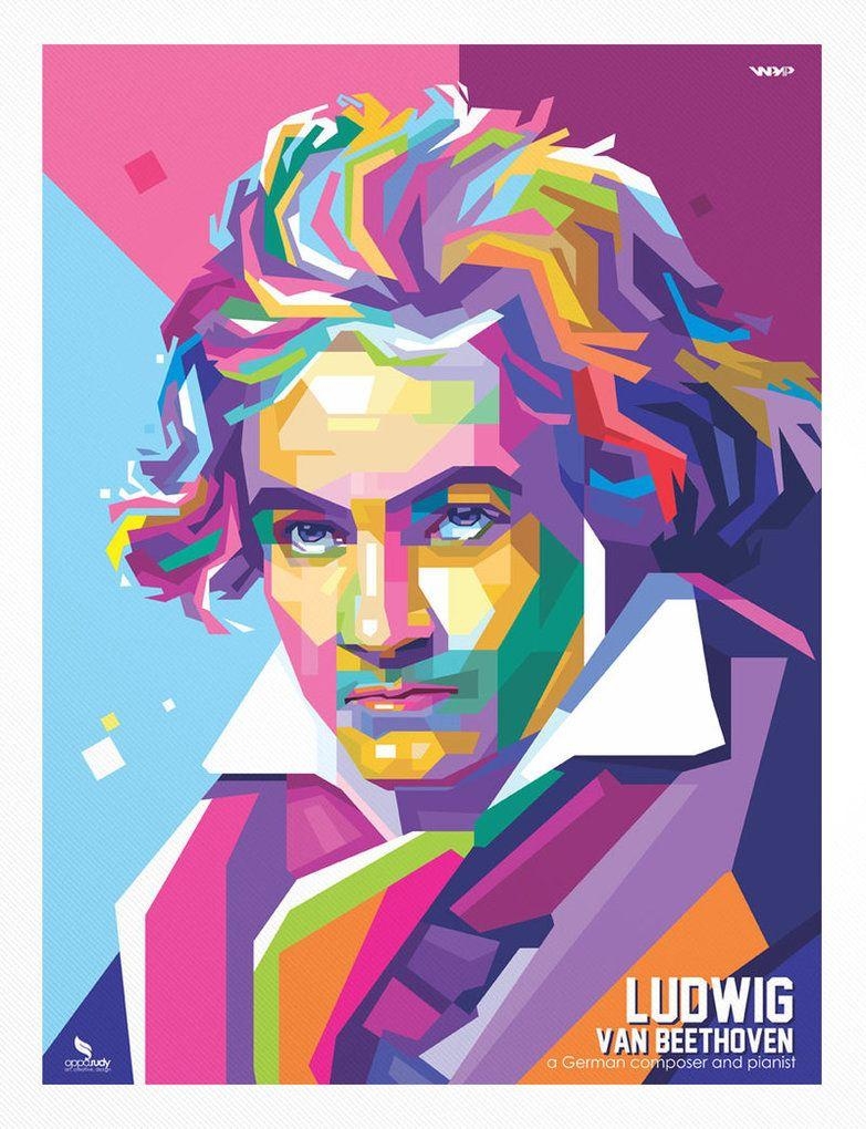 790x1020 Ludwig Van Beethoven WPAP by. opparudy #wpap #iloustration, Phone