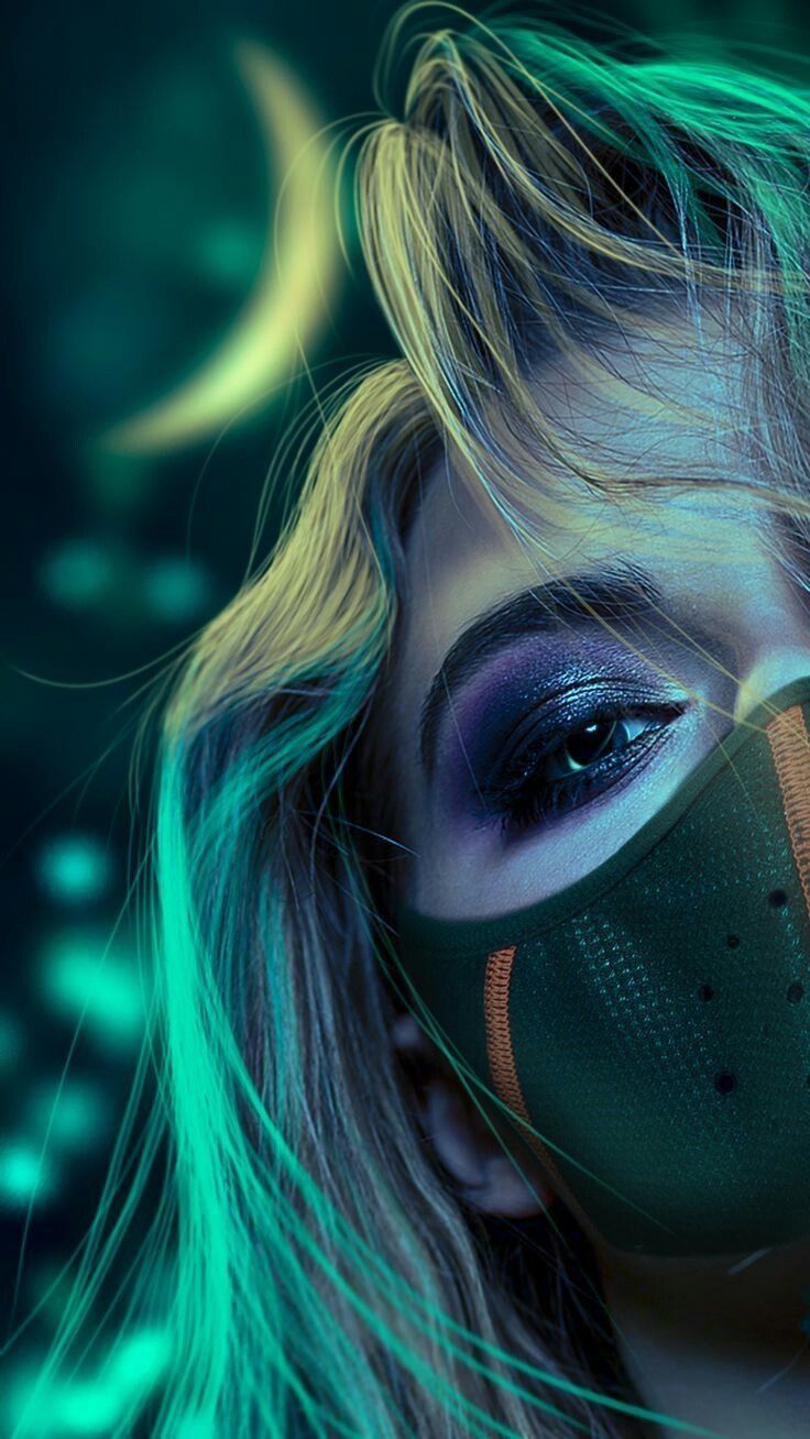 740x1310 Face Mask Girls Aesthetic Photography Wallpaper For Smart Phones Home & Lock Screen. Deep Dark Wallpaper. Cartoon girl image, Girl iphone wallpaper, Mask girl, Phone