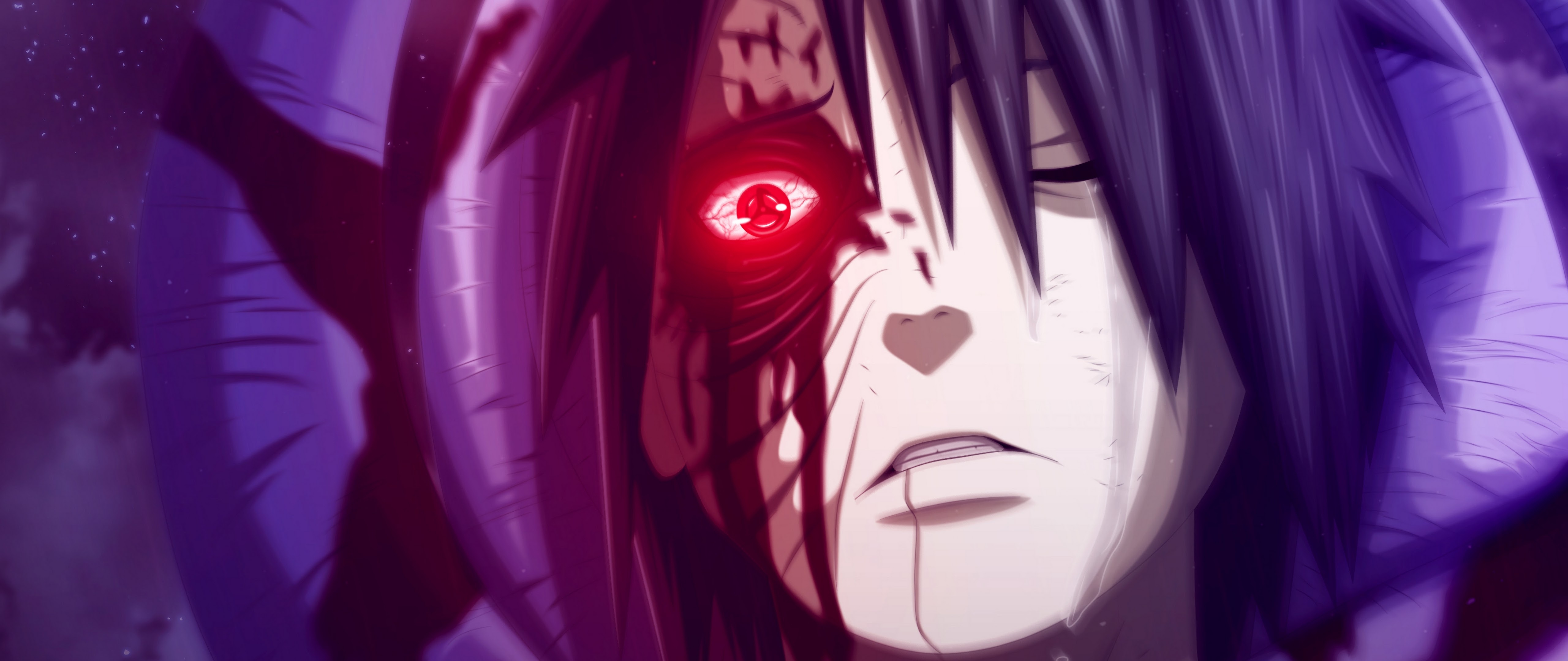 5120x2160 Obito Uchiha Sharingan 4K Wallpaper, Dual Screen