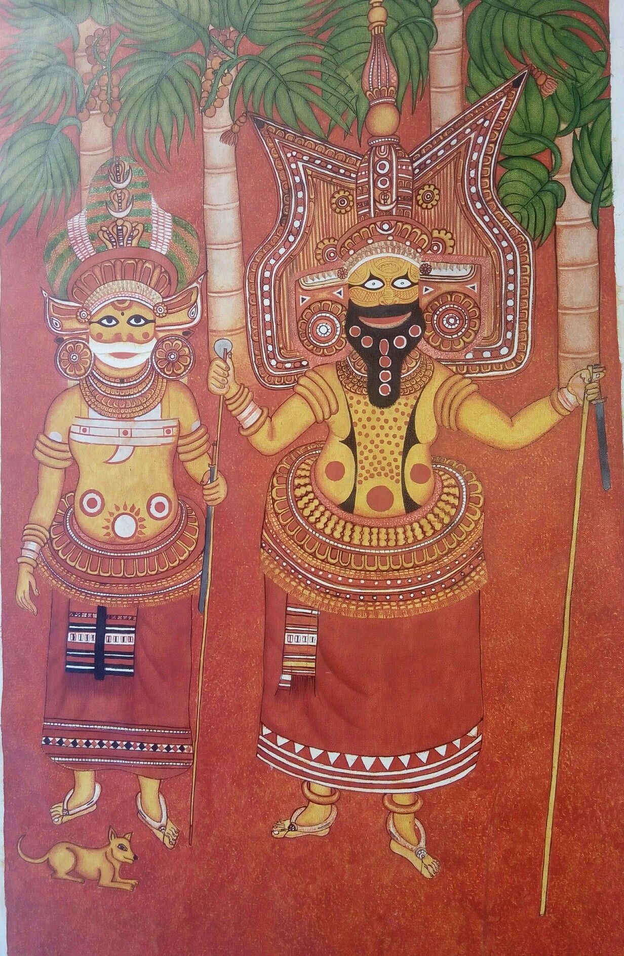 1240x1890 Muthappan. Mural painting, Buddha painting canvas, Buddha painting, Phone