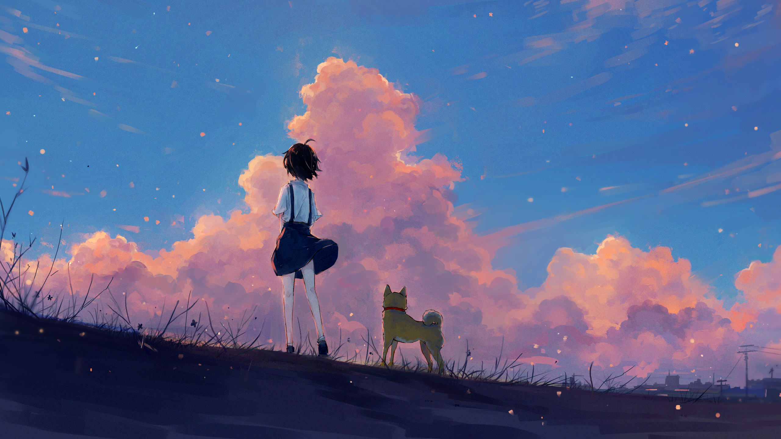 2560x1440 End Of The Summer [Axle] (cdn.awwni.me) Submitted By _Eltanin_ To R ImaginarySliceOfLife 1 C. Desktop Wallpaper Art, Anime Scenery Wallpaper, Landscape Wallpaper, Desktop