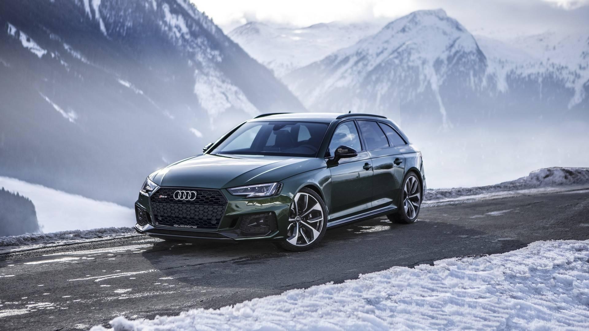 1920x1080 Audi RS4 Avant Flaunts Sonoma Green Paint In A Winter Wonderland, Desktop