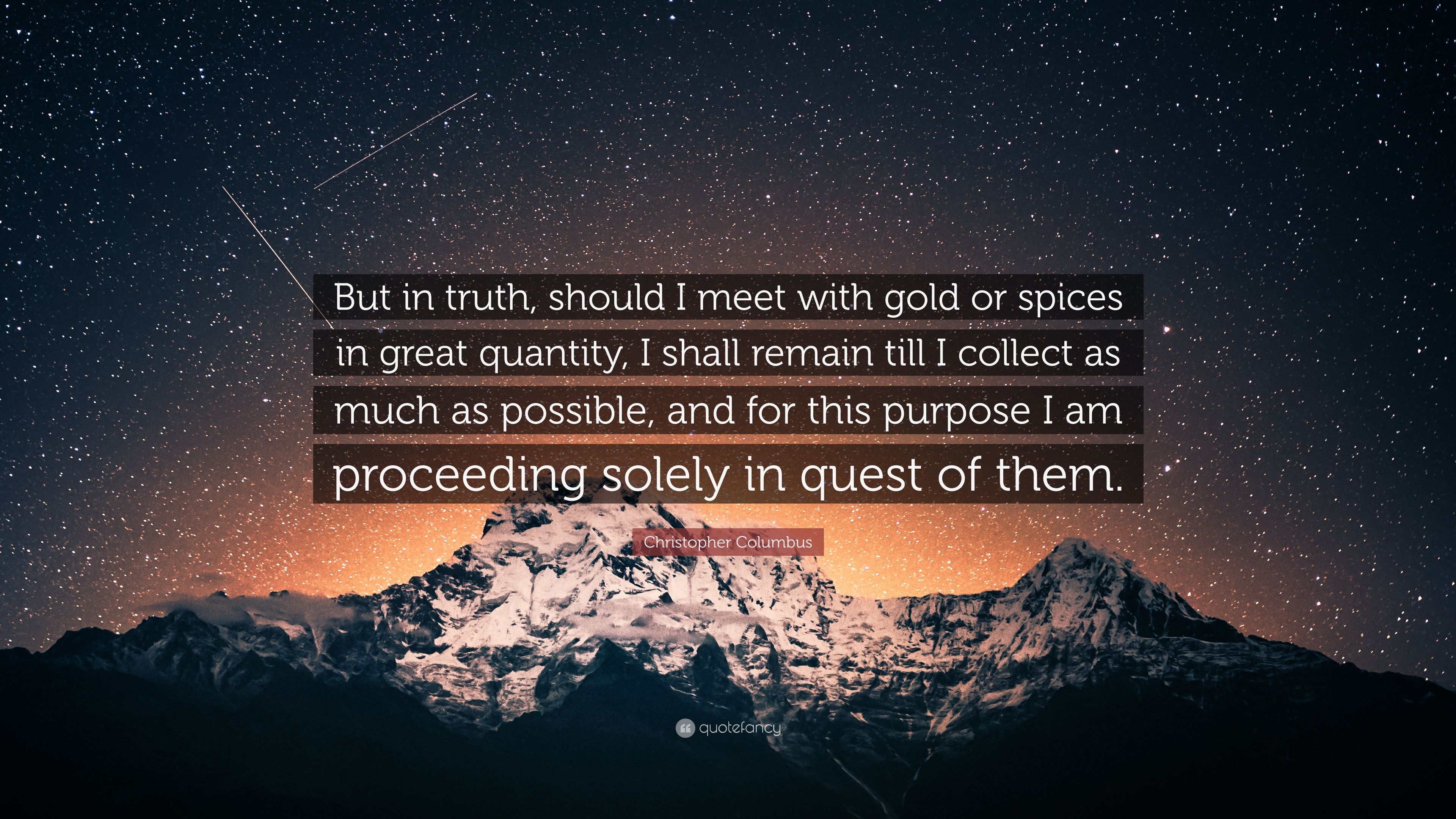 3840x2160 Christopher Columbus Quote: “But in truth, should I meet with gold, Desktop