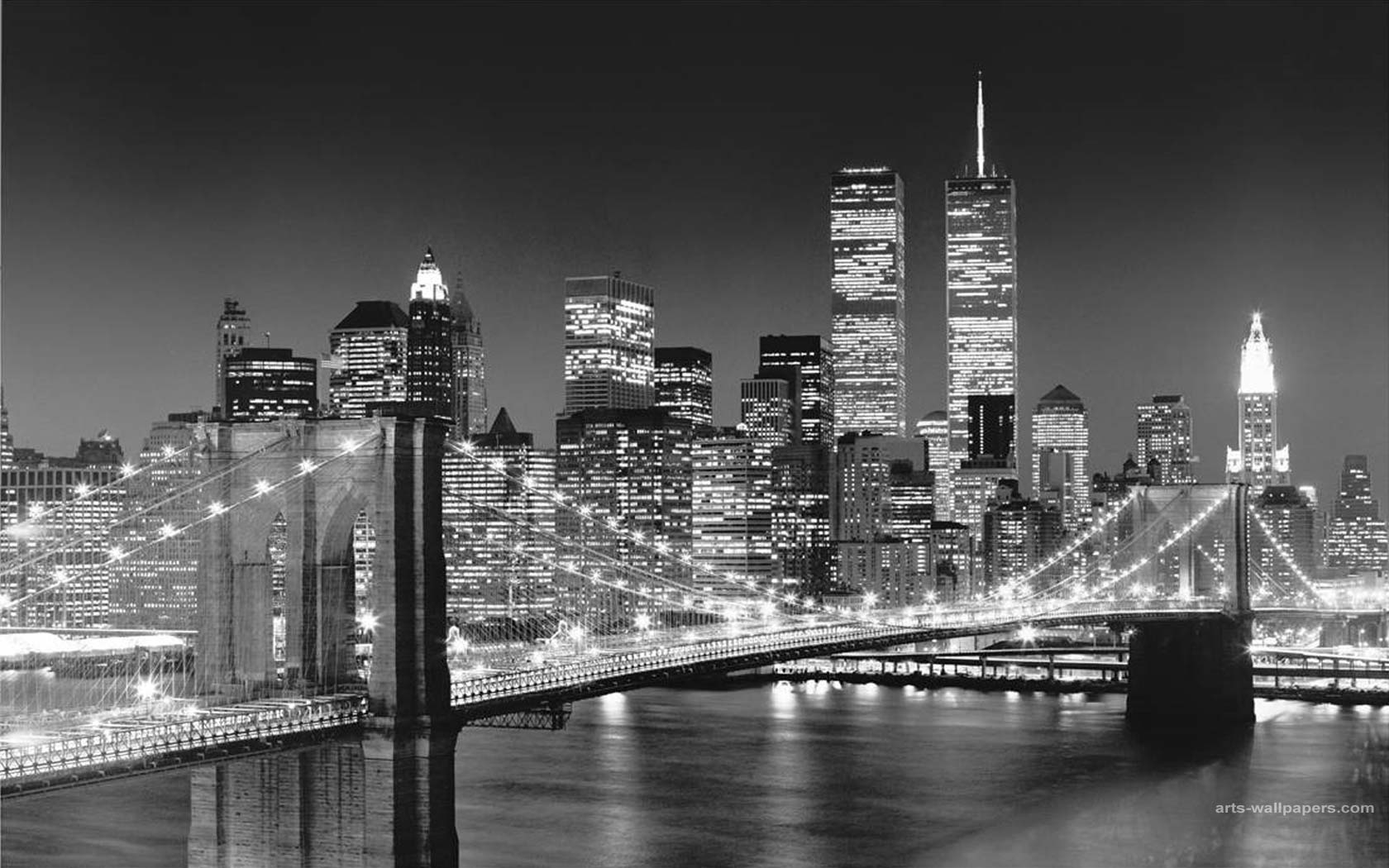 1680x1050 New York Skyline Painting Wallpaper, Desktop