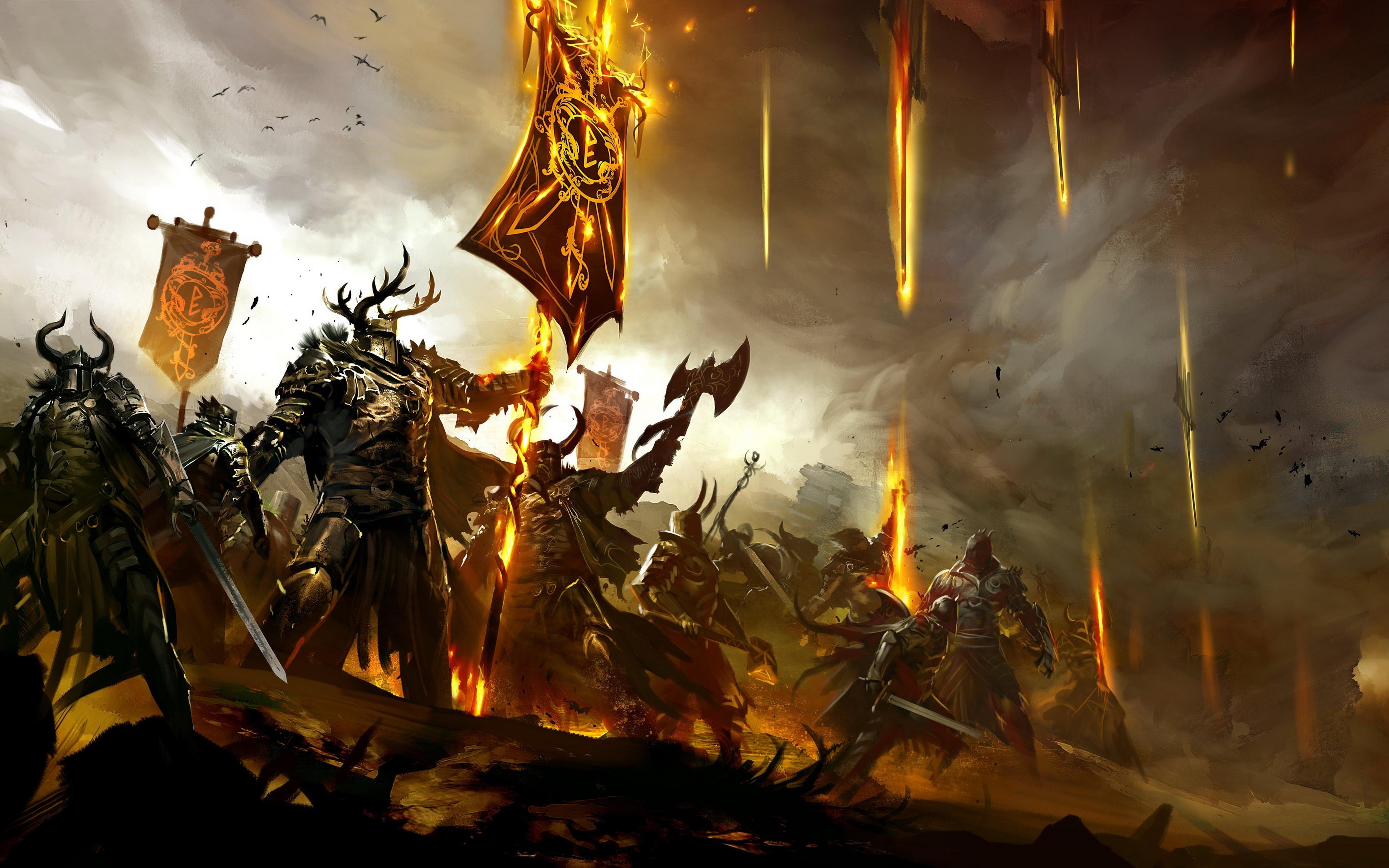 7680x4800 Wallpaper Guild Wars Guild Wars 2 Armor Swords Battle, Desktop