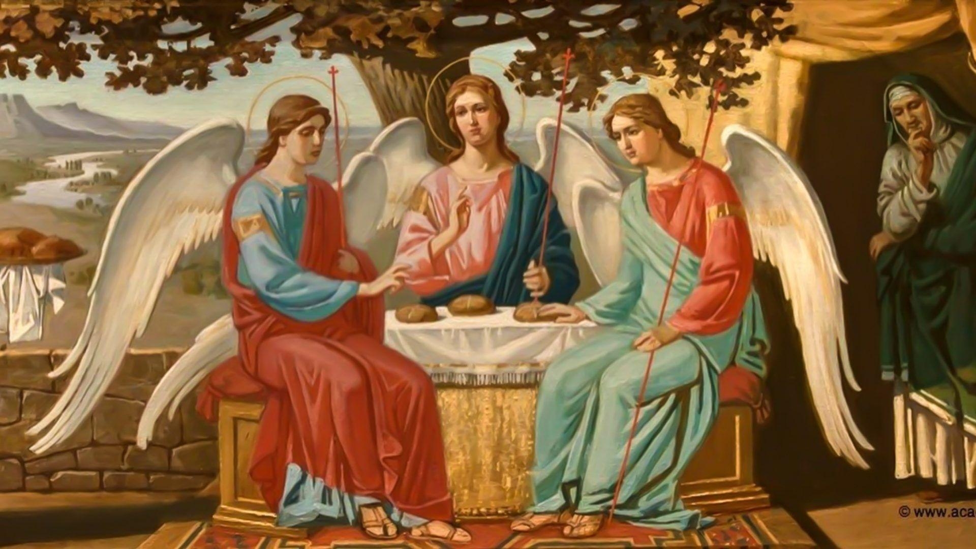 1920x1080 Religious: Hospitality Abraham Filoxenia Avraam Holy Trinity, Desktop