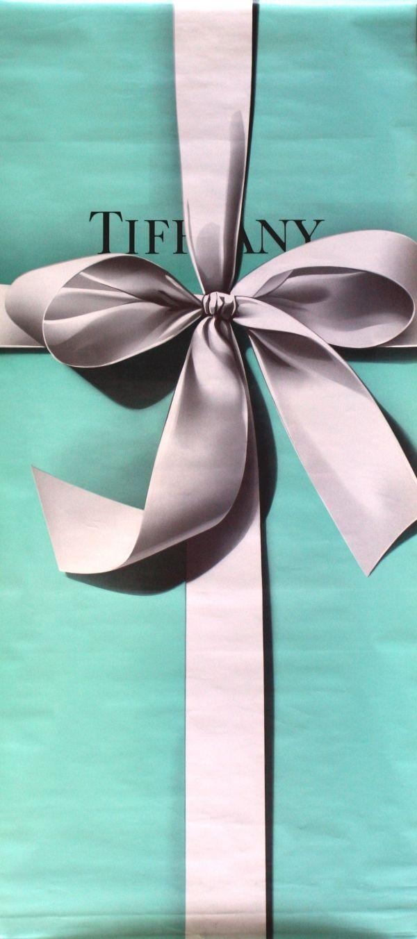 600x1360 Original 1980s Advertising Poster for Tiffany and Co: White Bow on a, Phone