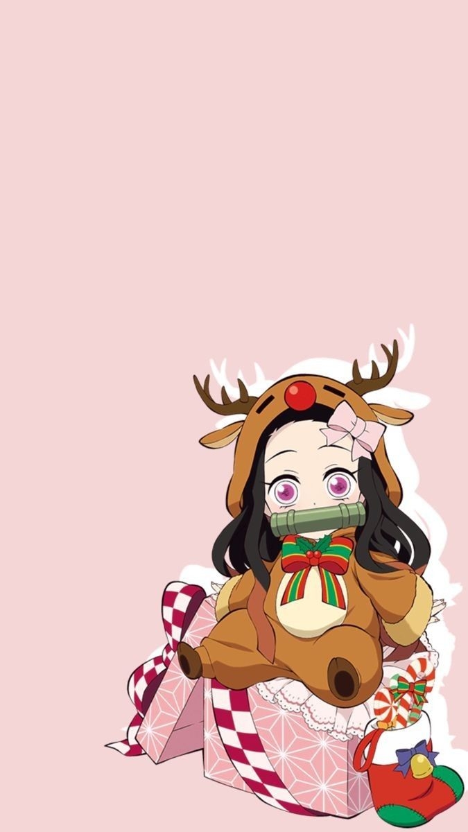 680x1200 Nezuko Christmas Slayer. Anime chibi, Anime demon, Anime characters, Phone