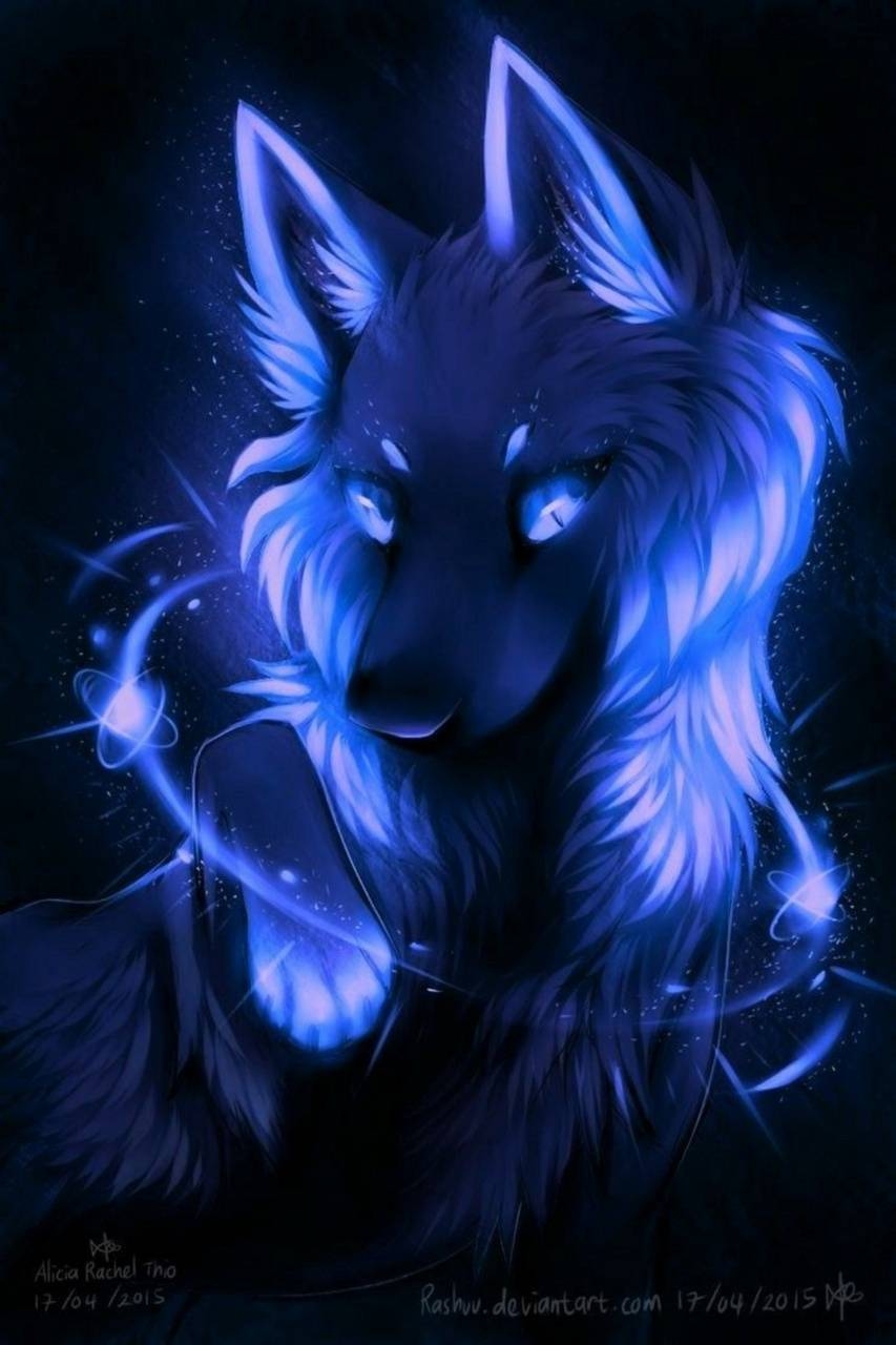 860x1280 Lady Blue Wolf wallpaper, Phone