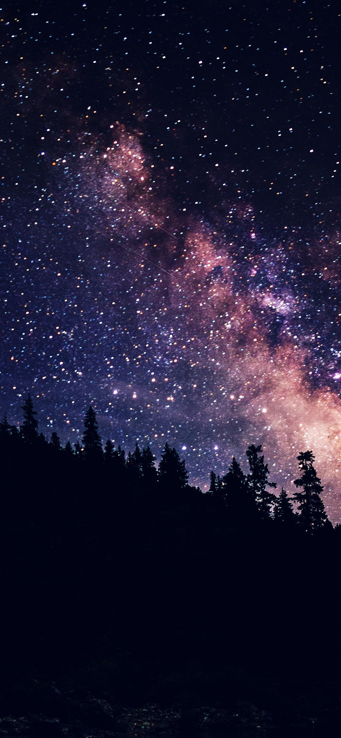 1130x2440 Night Sky Dark Space Milkyway Star Nature, Phone