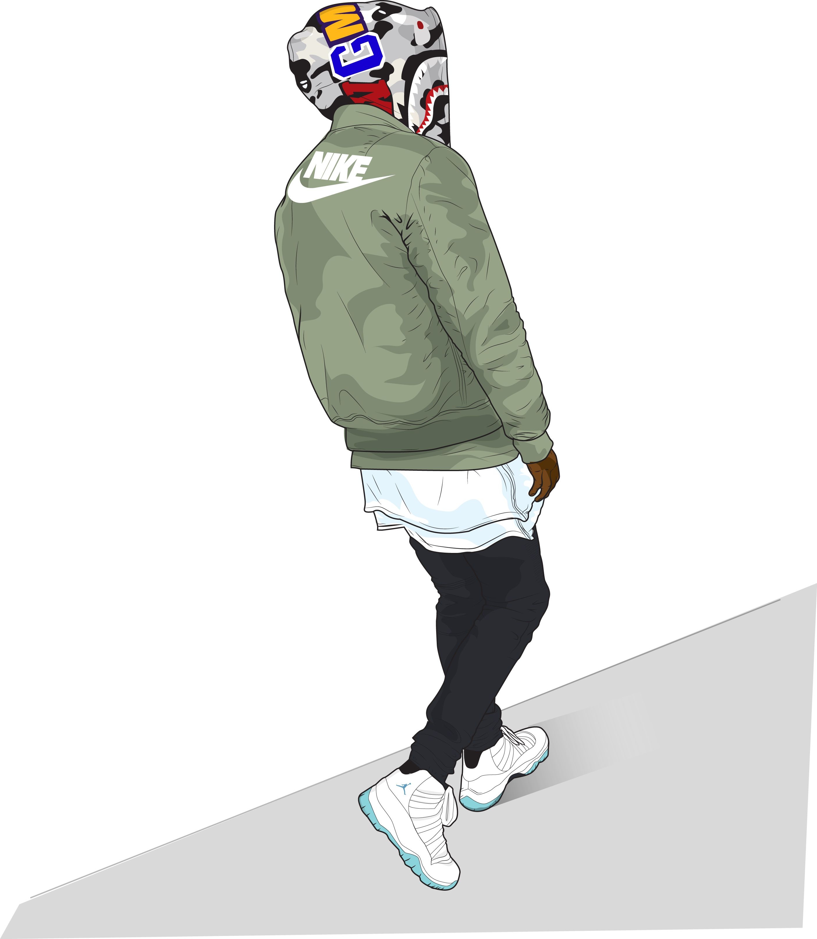 2810x3230 Dope Anime Hood Drawing Wallpaper, Phone