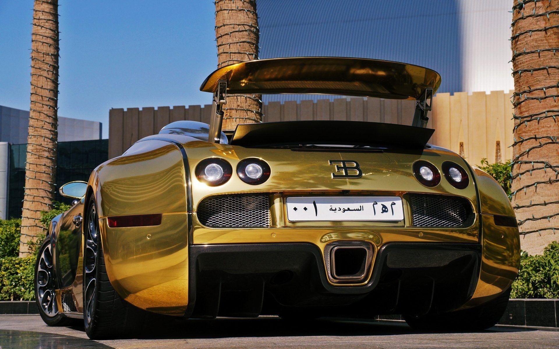 1920x1200 Image for bugatti veyron gold wallpaper HD. awesome stuff, Desktop