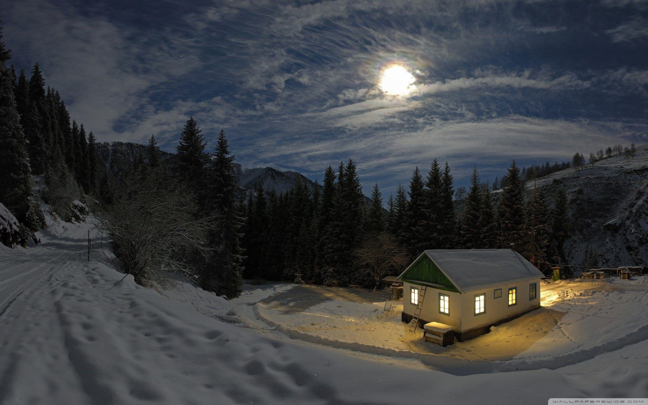 2560x1600 Winter Night ❤ 4K HD Desktop Wallpaper for 4K Ultra HD TV • Dual, Desktop