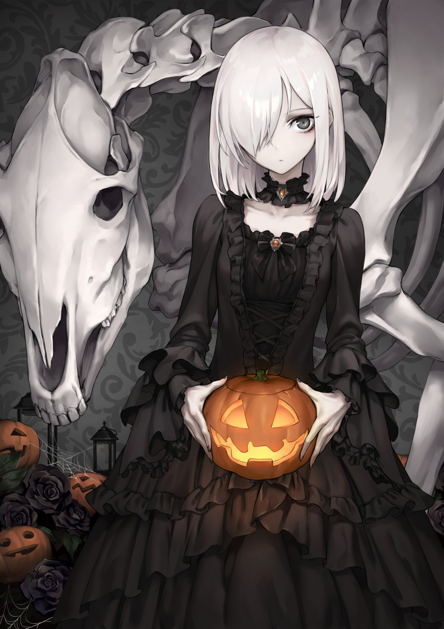 910x1280 Spooky Anime Girl Halloween, Phone