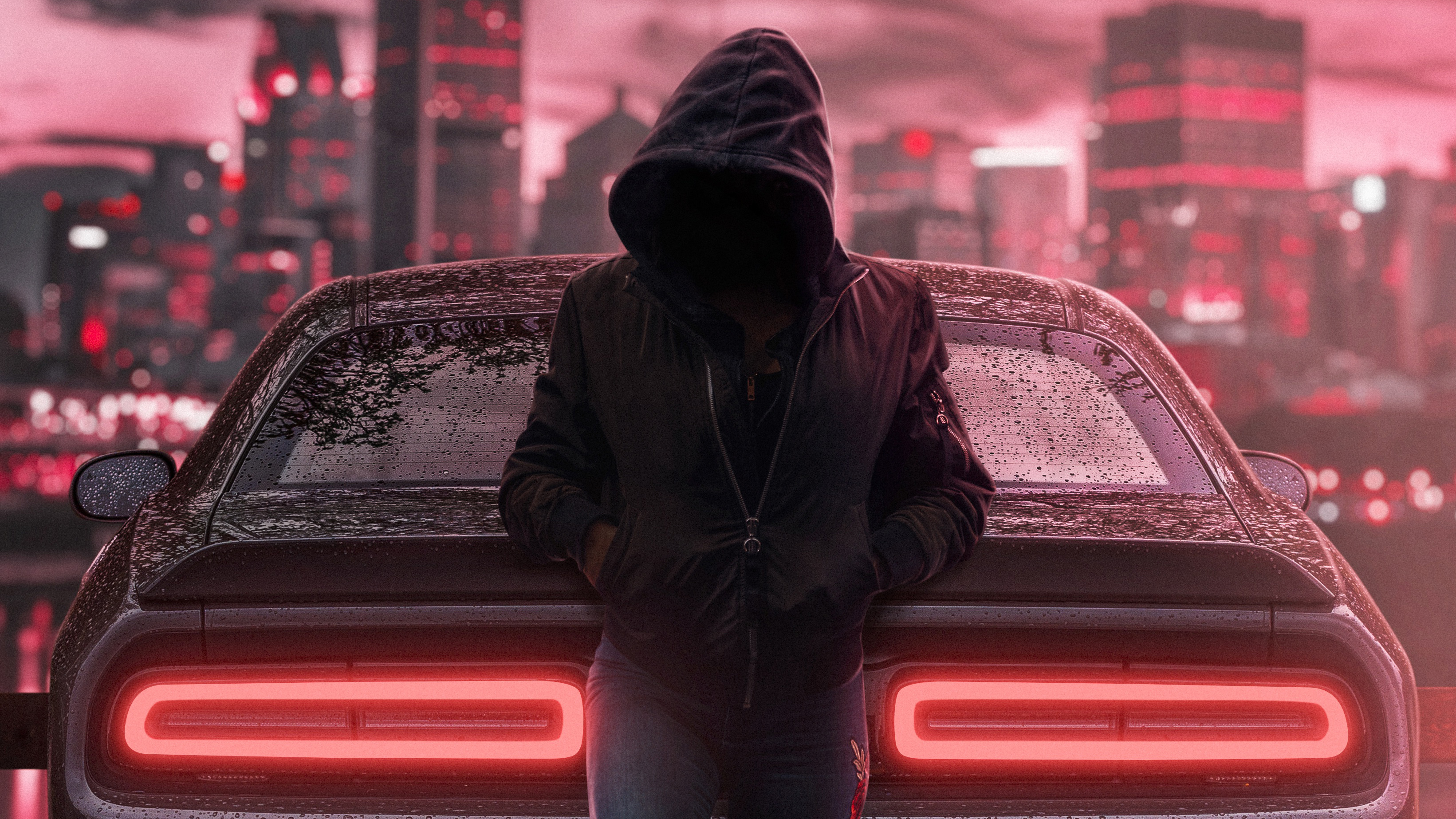 3290x1850 hoodie, anonymus, photography, hd, dodge challenger, 4k, Desktop