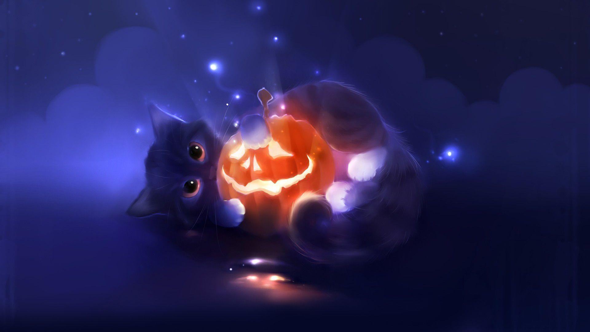 1920x1080 Halloween Kitten Wallpaper, Desktop