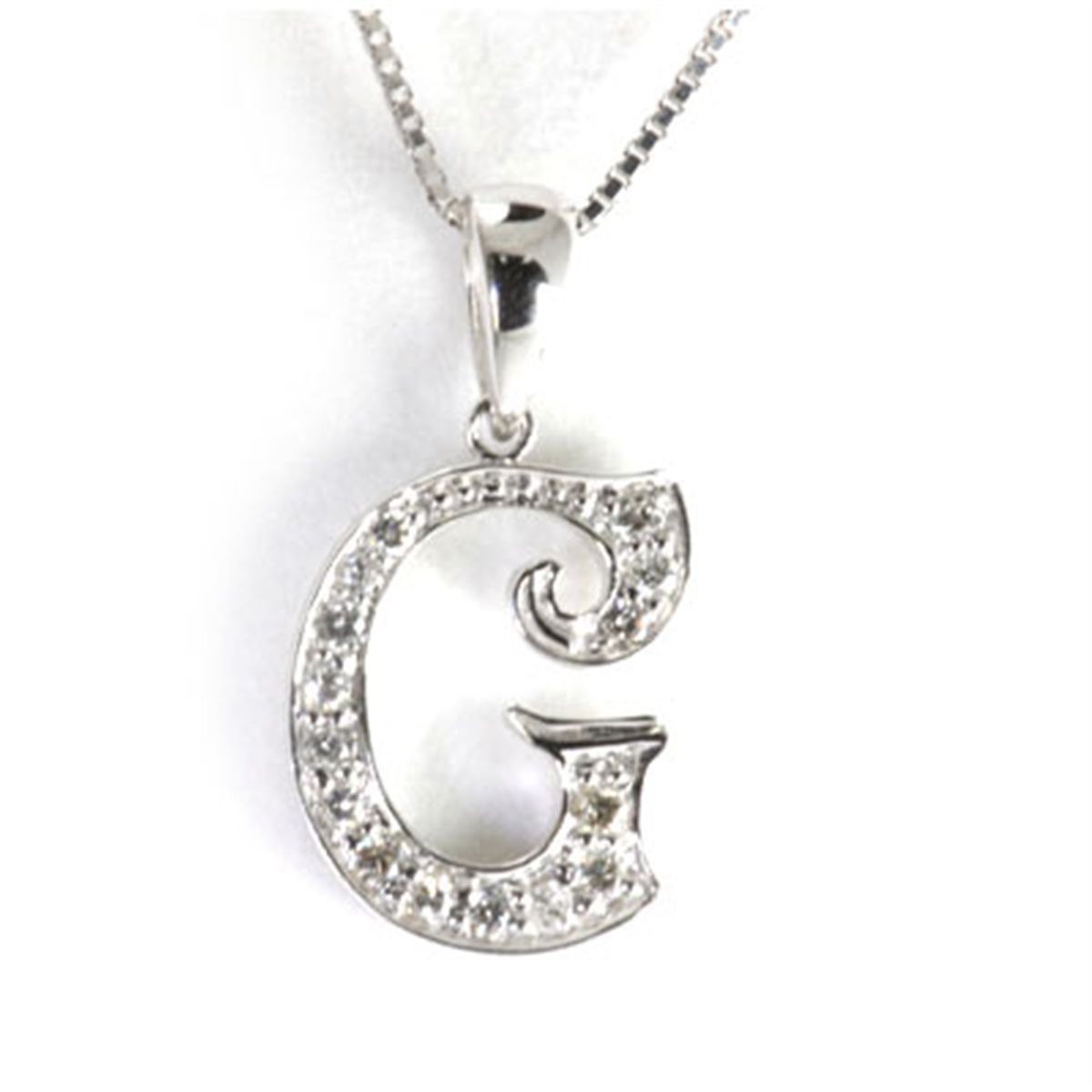 1200x1200 Genuine 0.14 Ctw Alphabet Initial Letter G Diamond Necklace 16 14kt Gold White, Phone